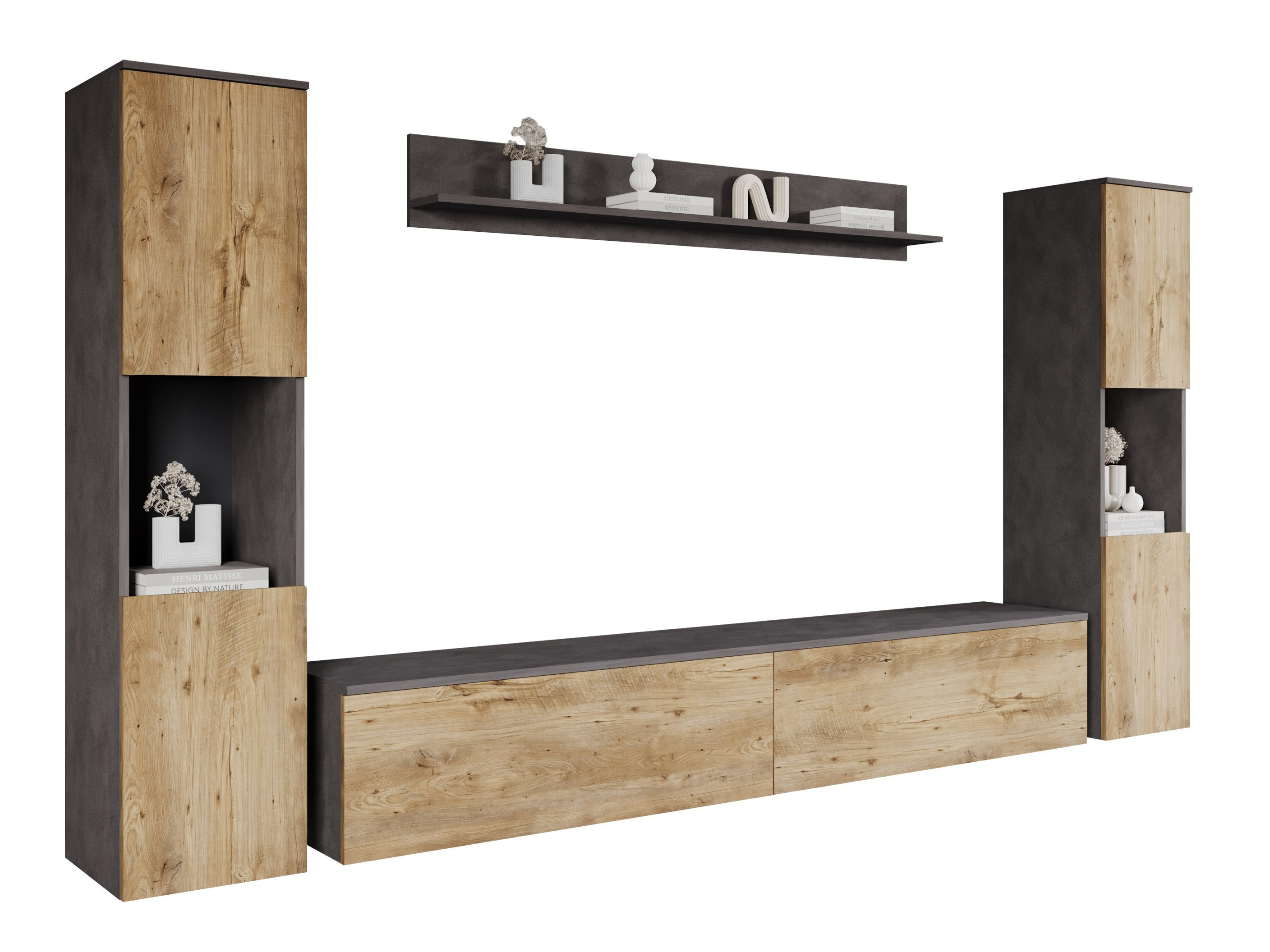 Olohuonesetti Sarasota 131 (Matera-harmaa + Kastanja)