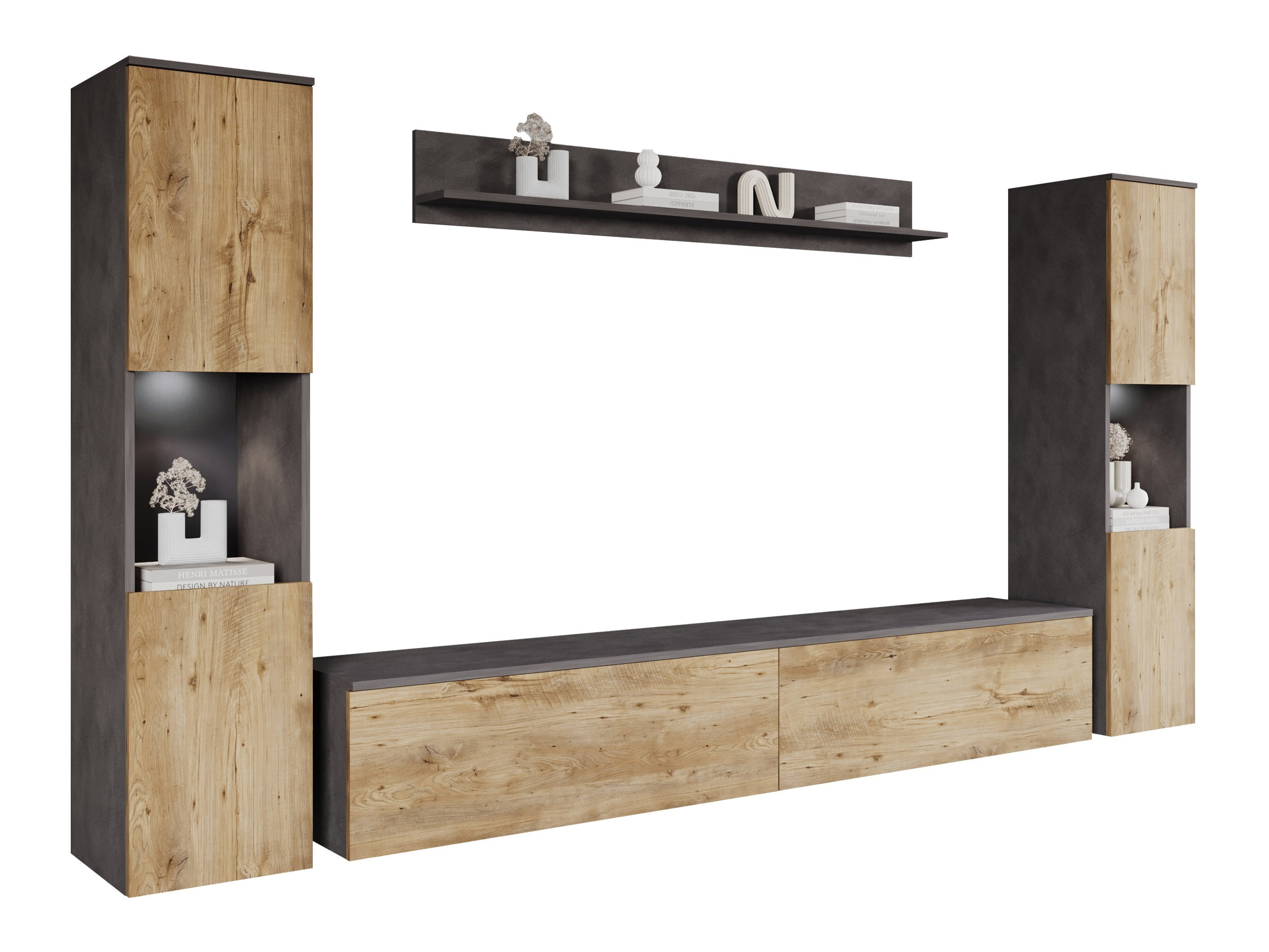 Olohuonesetti Sarasota 131 (Matera-harmaa + Kastanja)