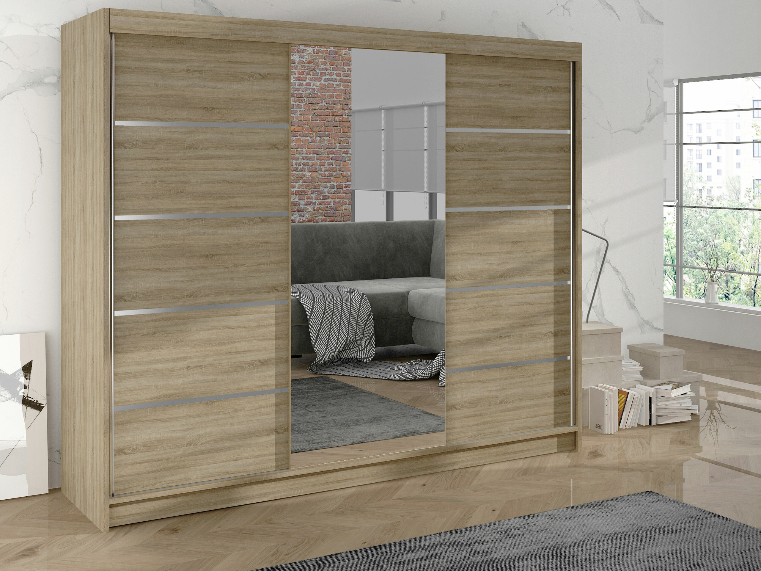 Vaatekaappi Closico 161 (Sonoma-tammi)