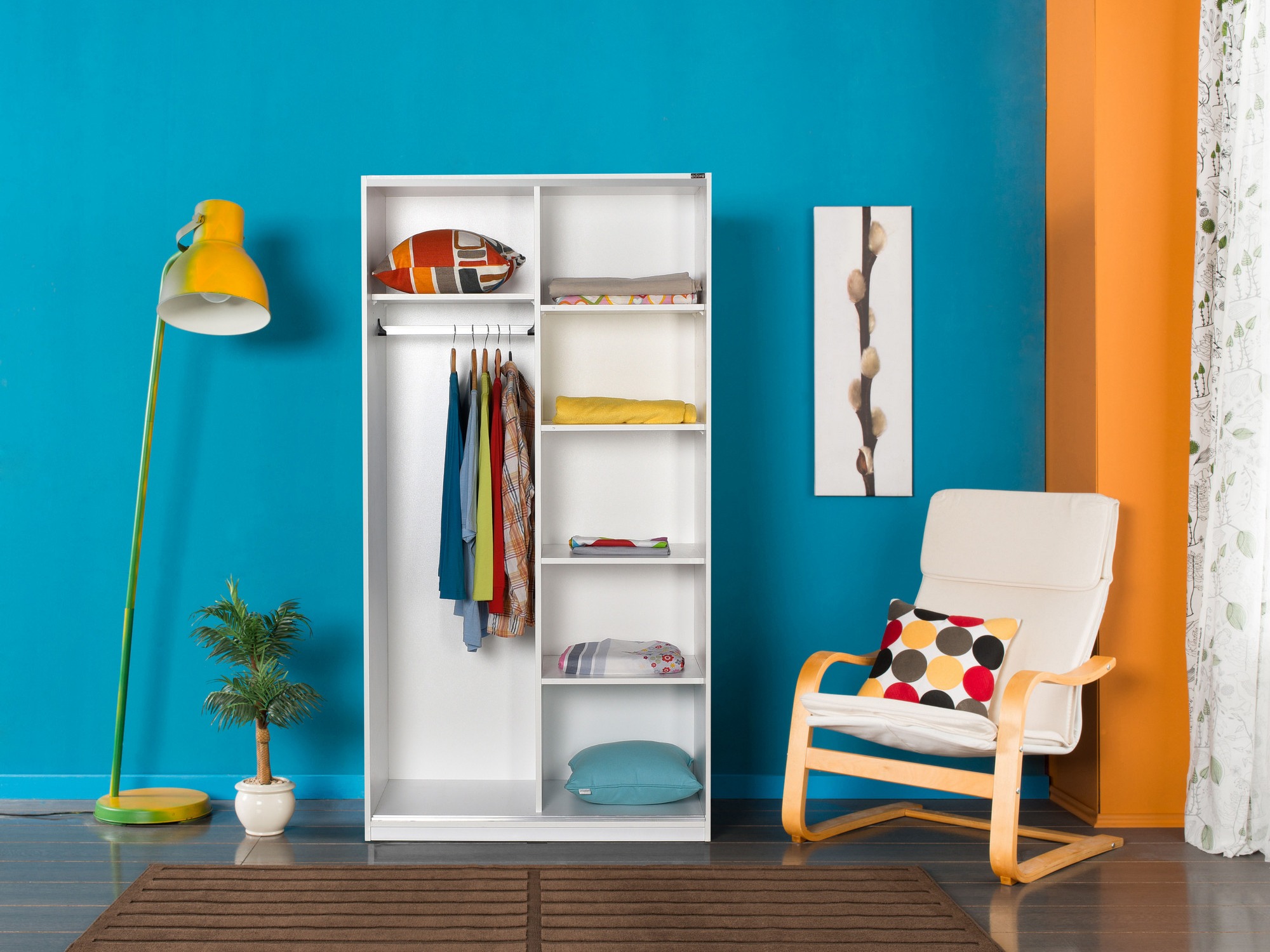 Vaatekaappi Kailua 2708 (Valkoinen)