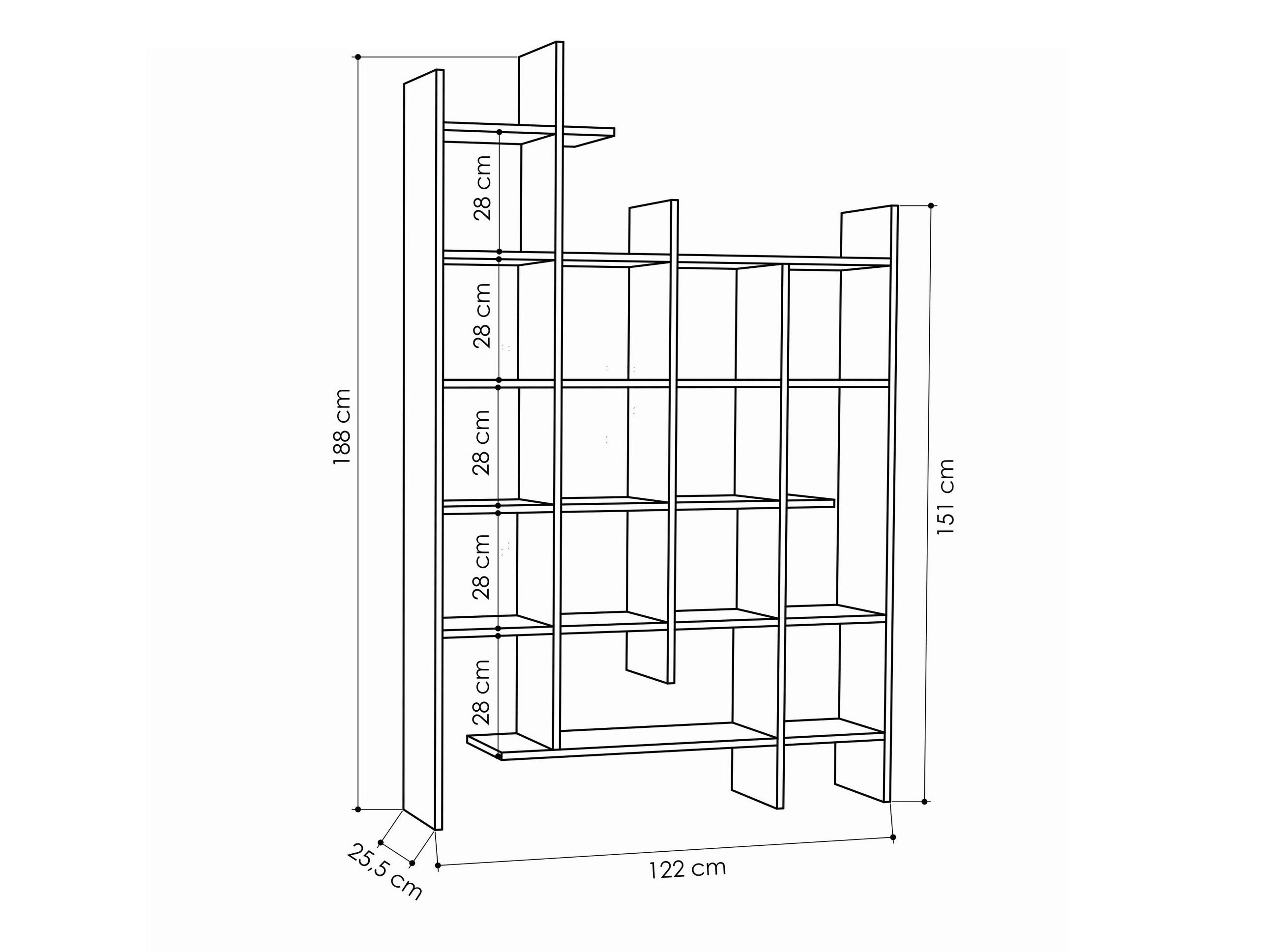 Hylly Kailua 2710 (Tumma puu)