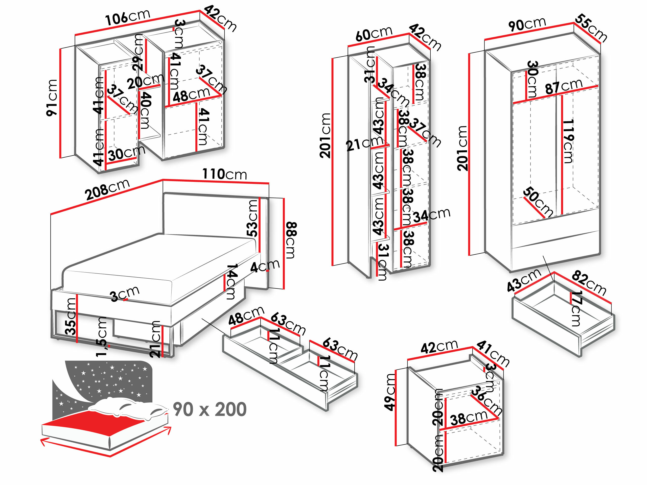 Makuuhuonesetti Tivseva 114