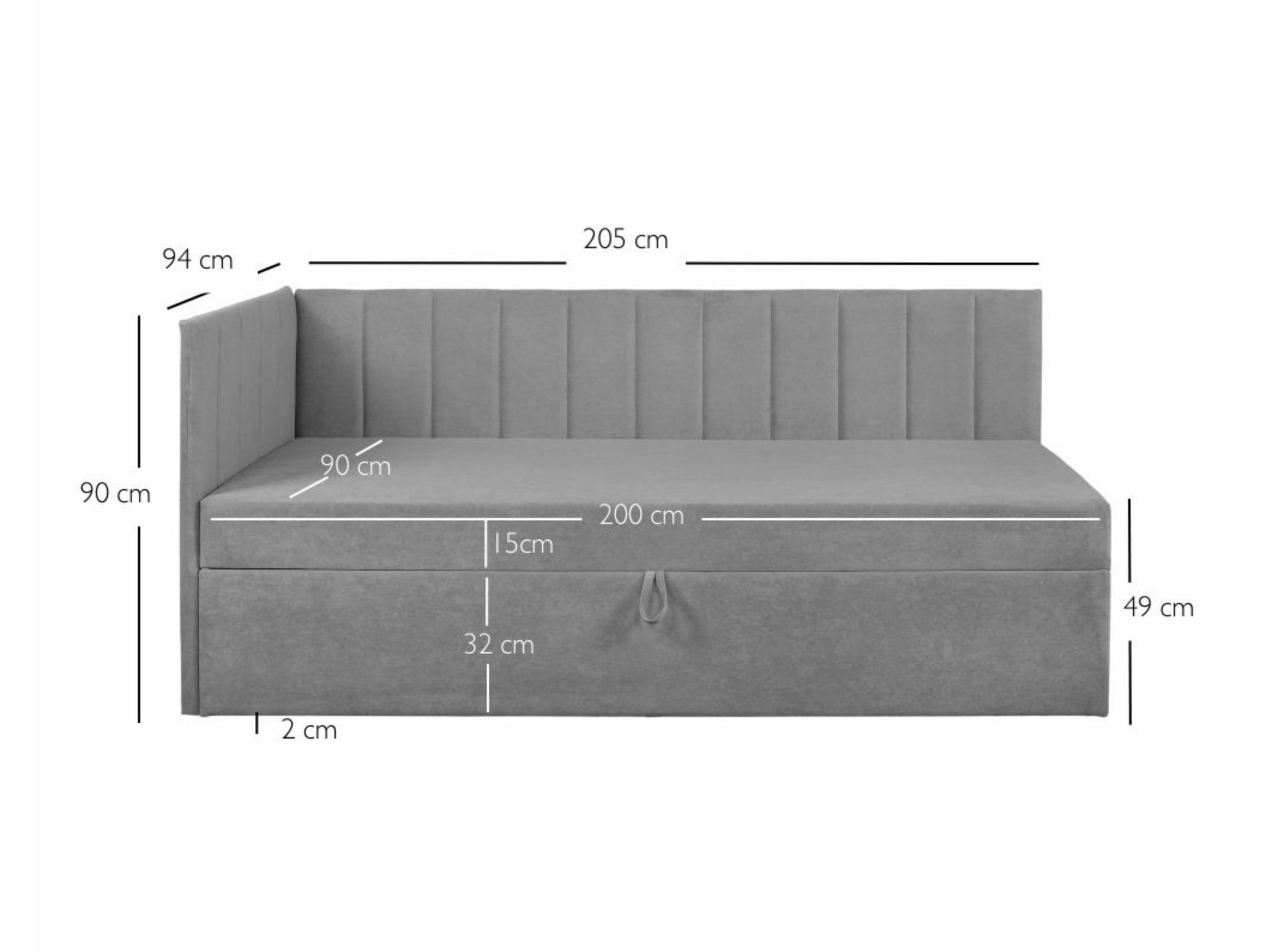 Jenkkisänky Durham 106 (Sametti 2976)