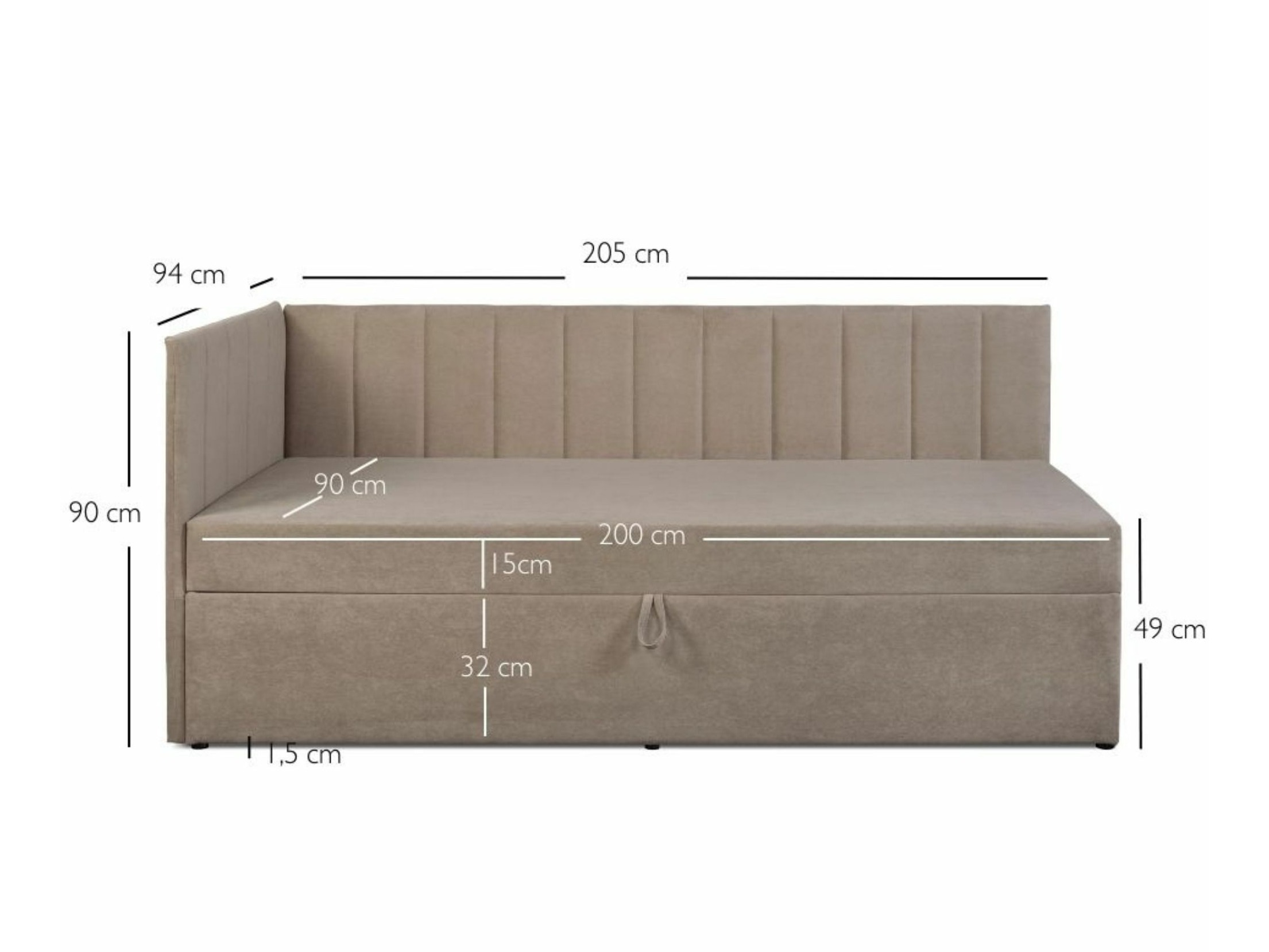 Sänky Durham 106 (Sametti 2972)