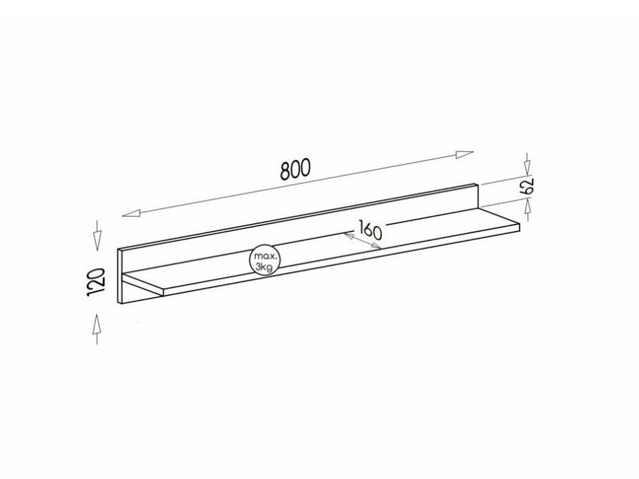 Seinähylly Elmenou 104 (Antrasiitti)