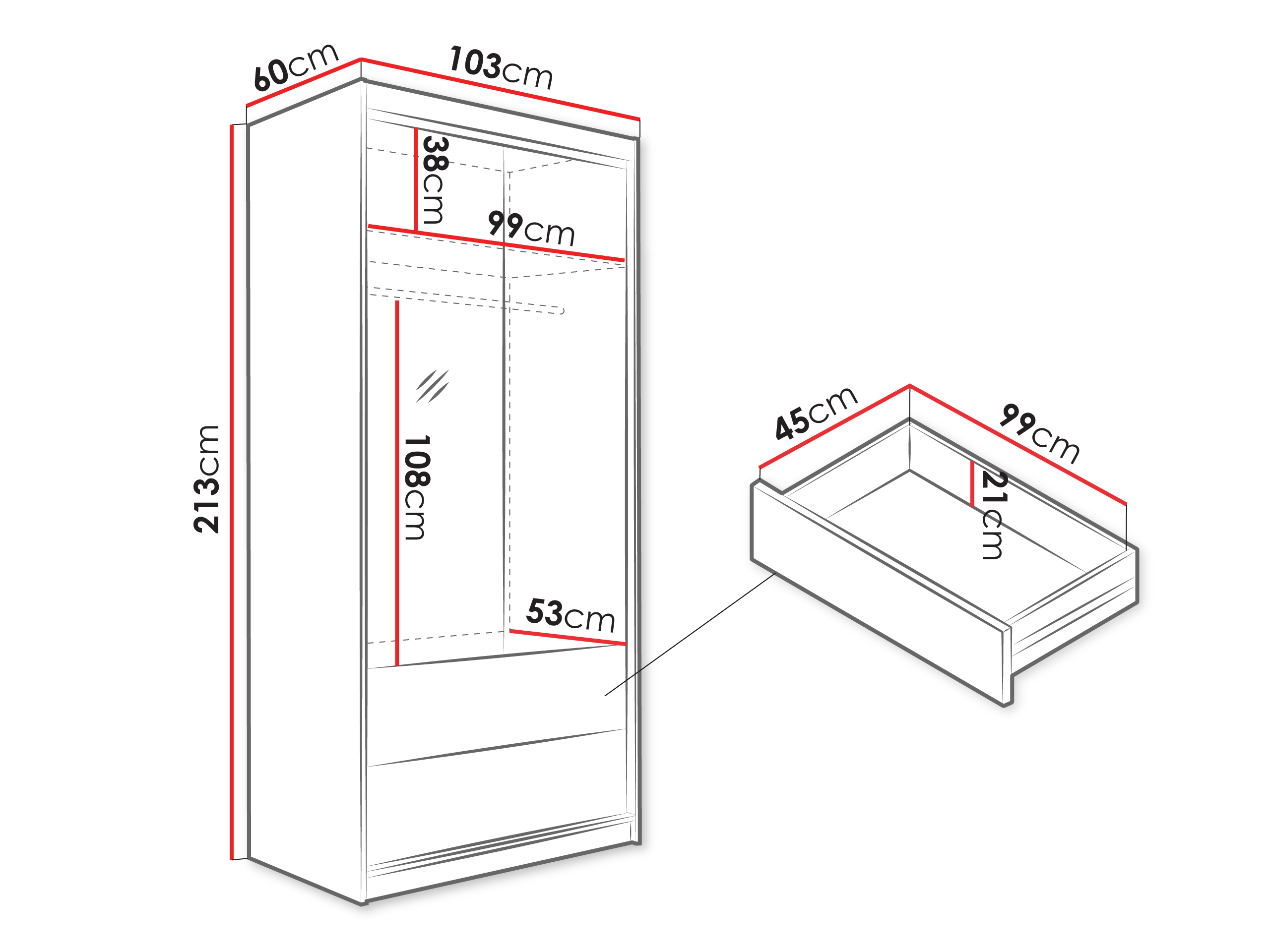 Vaatekaappi Honolulu 245