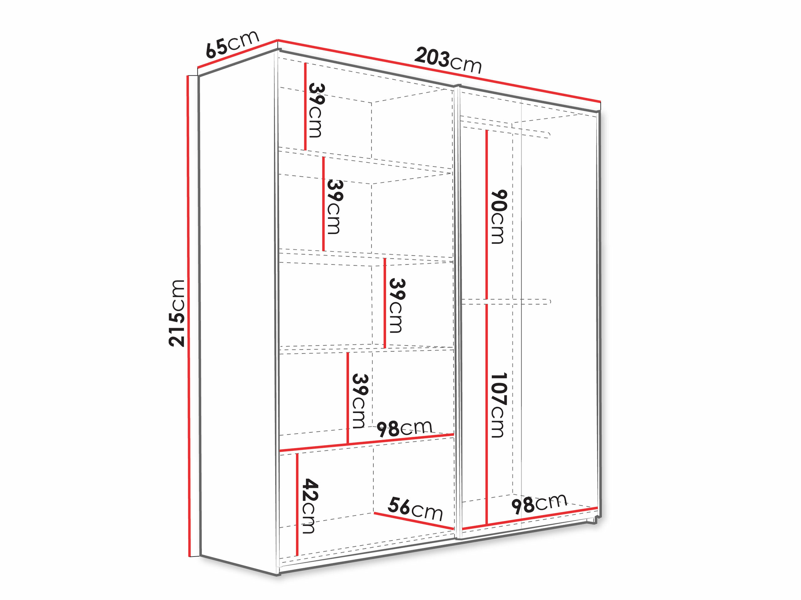Vaatekaappi Honolulu 253 (Artisaanitammi)
