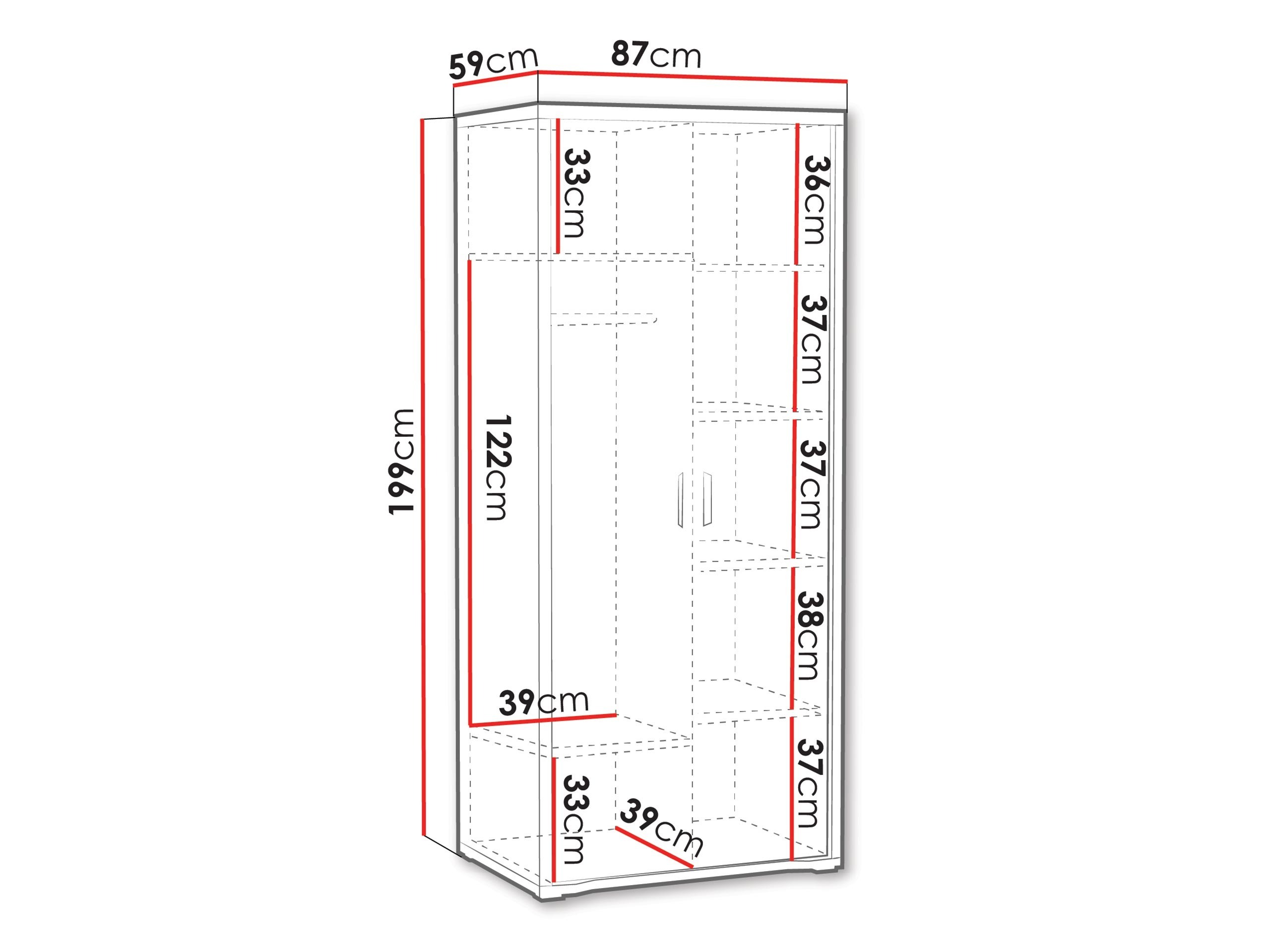 Vaatekaappi Elisale 107