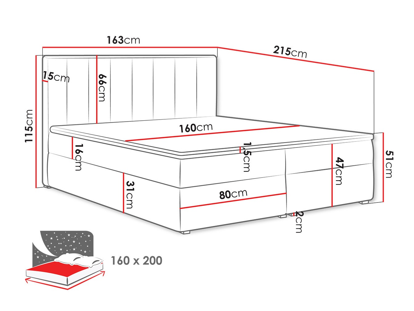 Jenkkisänky Pomona 116 (Magic sametti 2213)