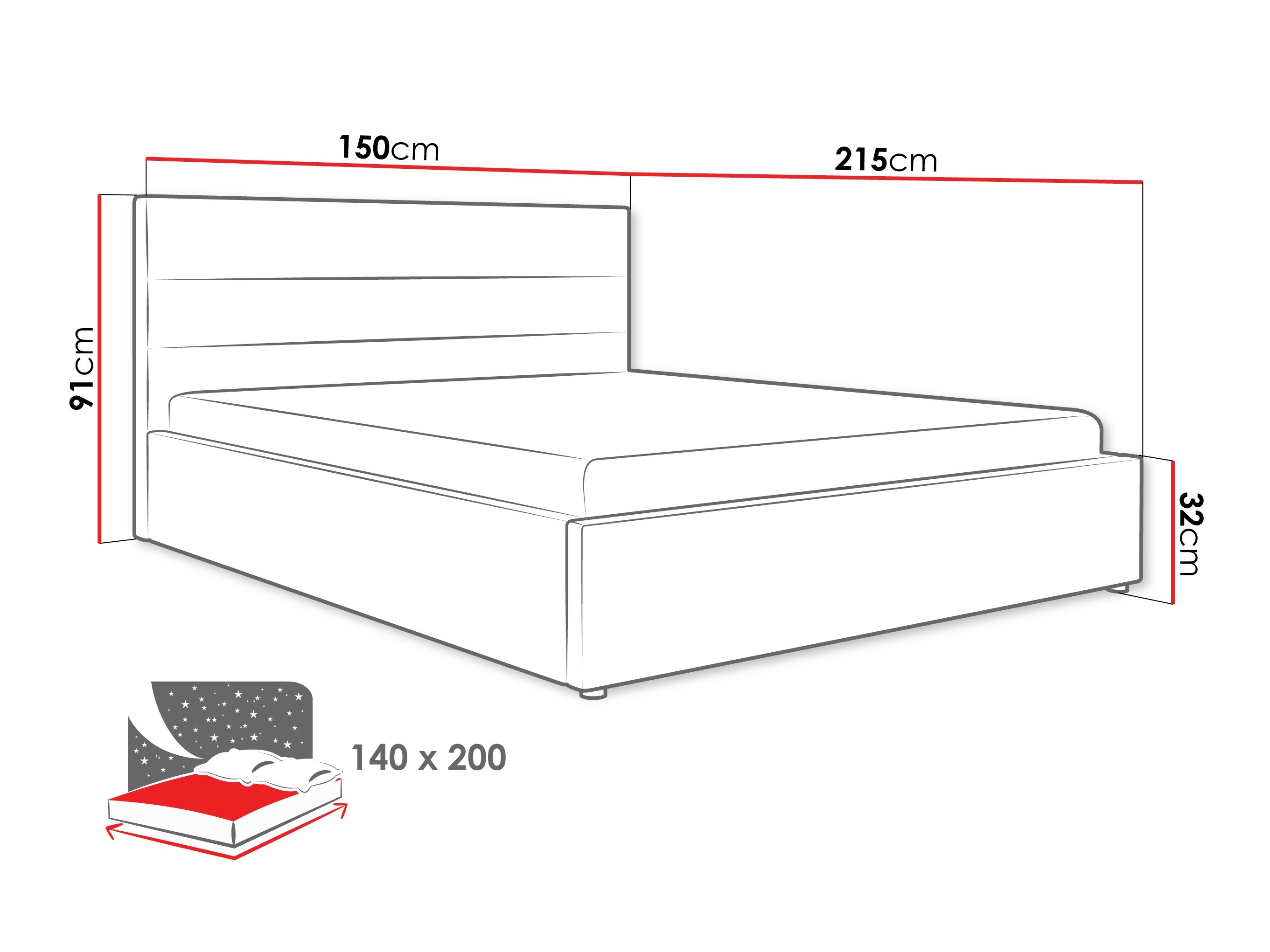 Sänky Comfivo Fabos (Hlr 19)