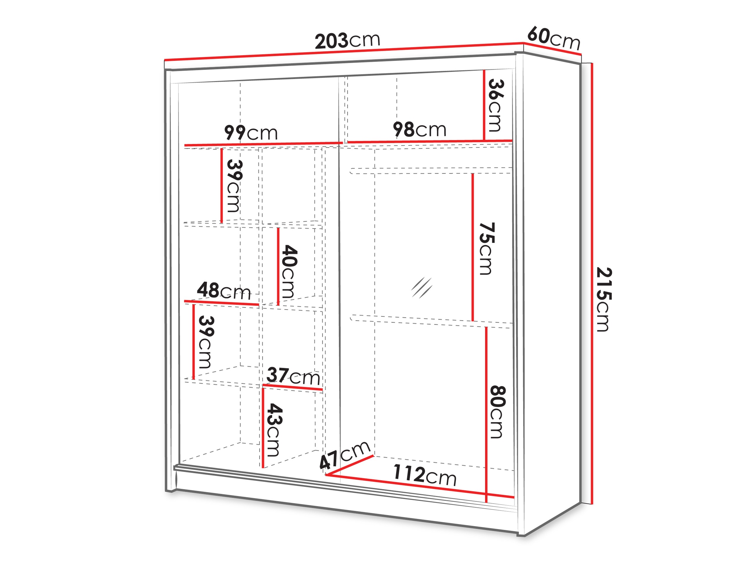 Vaatekaappi Gemes (Kashmir + Wotan tammi)