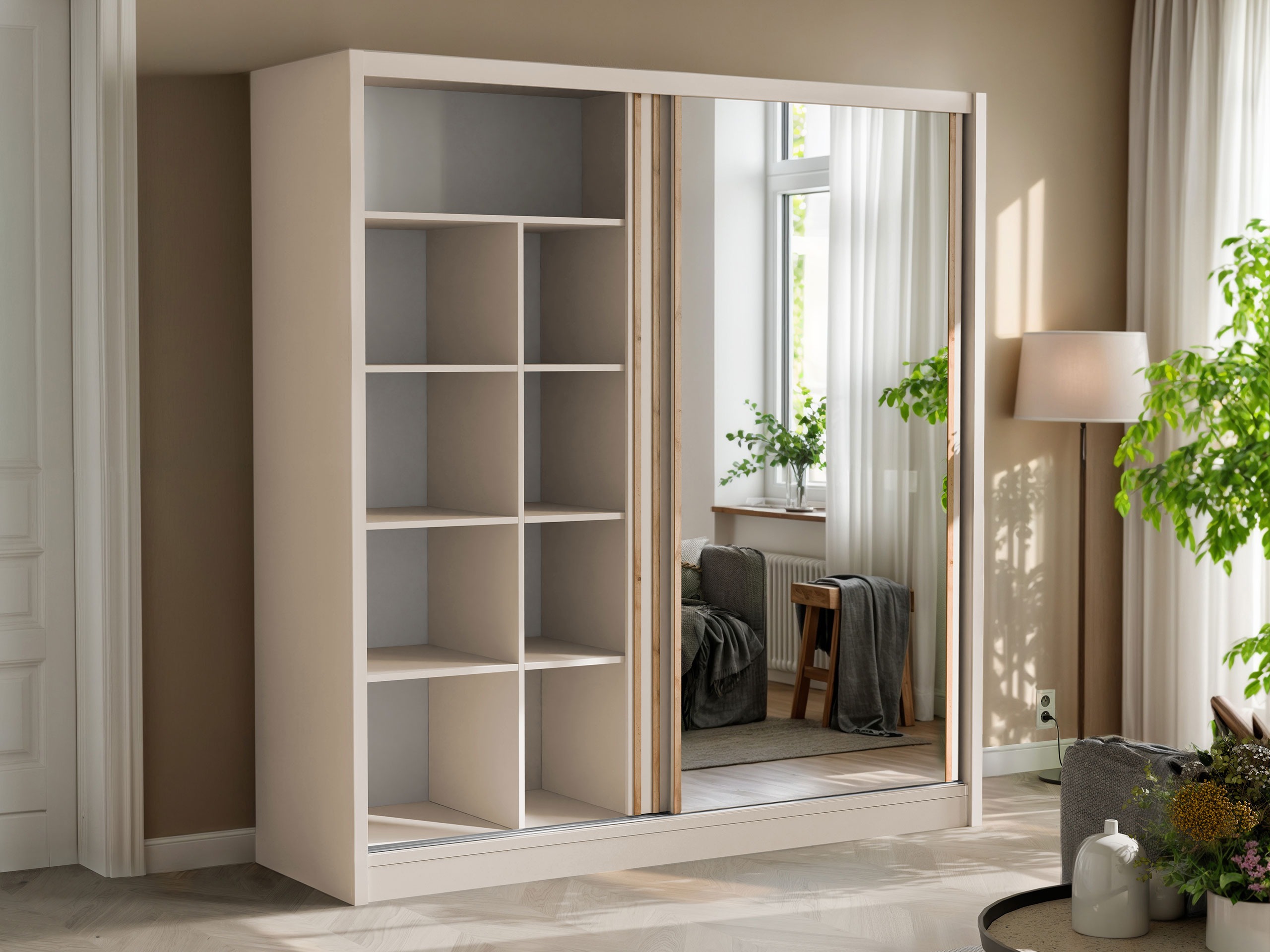 Vaatekaappi Honolulu 274 (Kashmir + Wotan tammi)