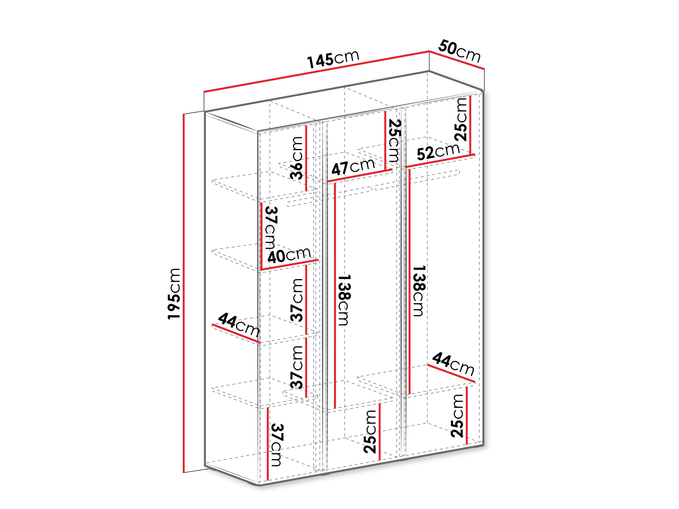 Vaatekaappi Fiosono 100 (Eukalyptus + Tammi)