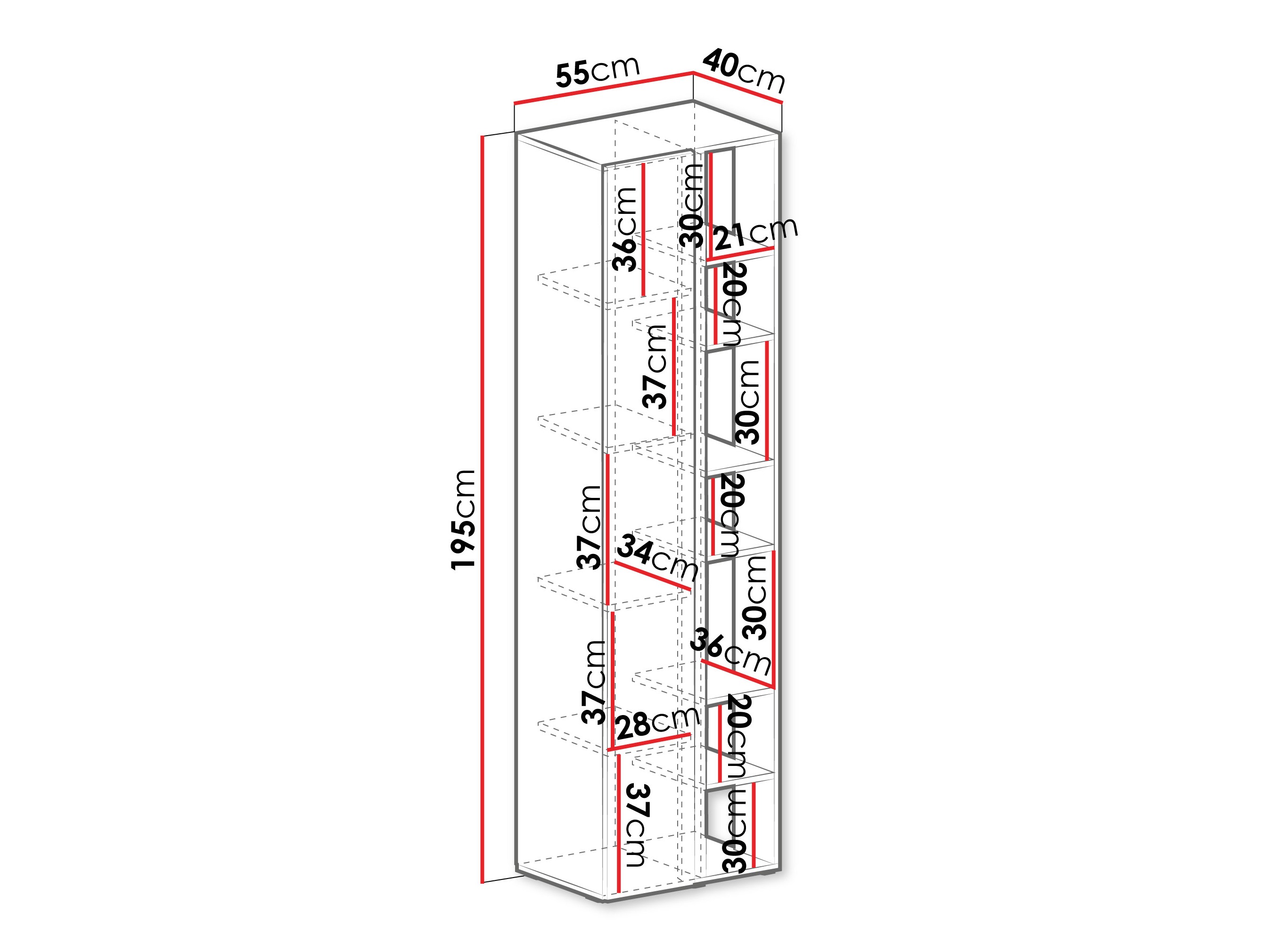 Hylly Fiosono 103 (Eukalyptus + Tammi)