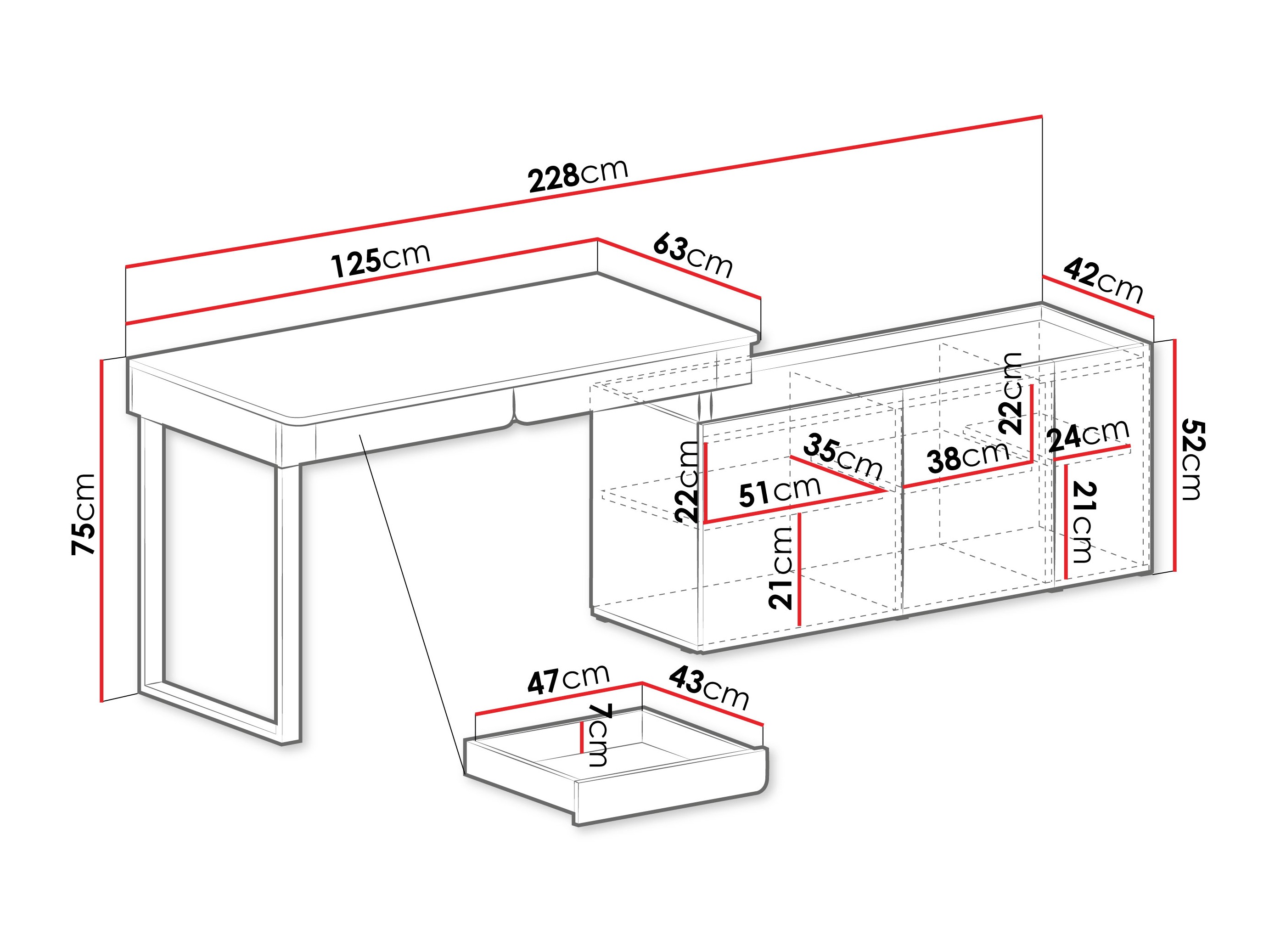 Kulmapöytä Fiosono 110 (Pölyinen vihreä + Tammi)
