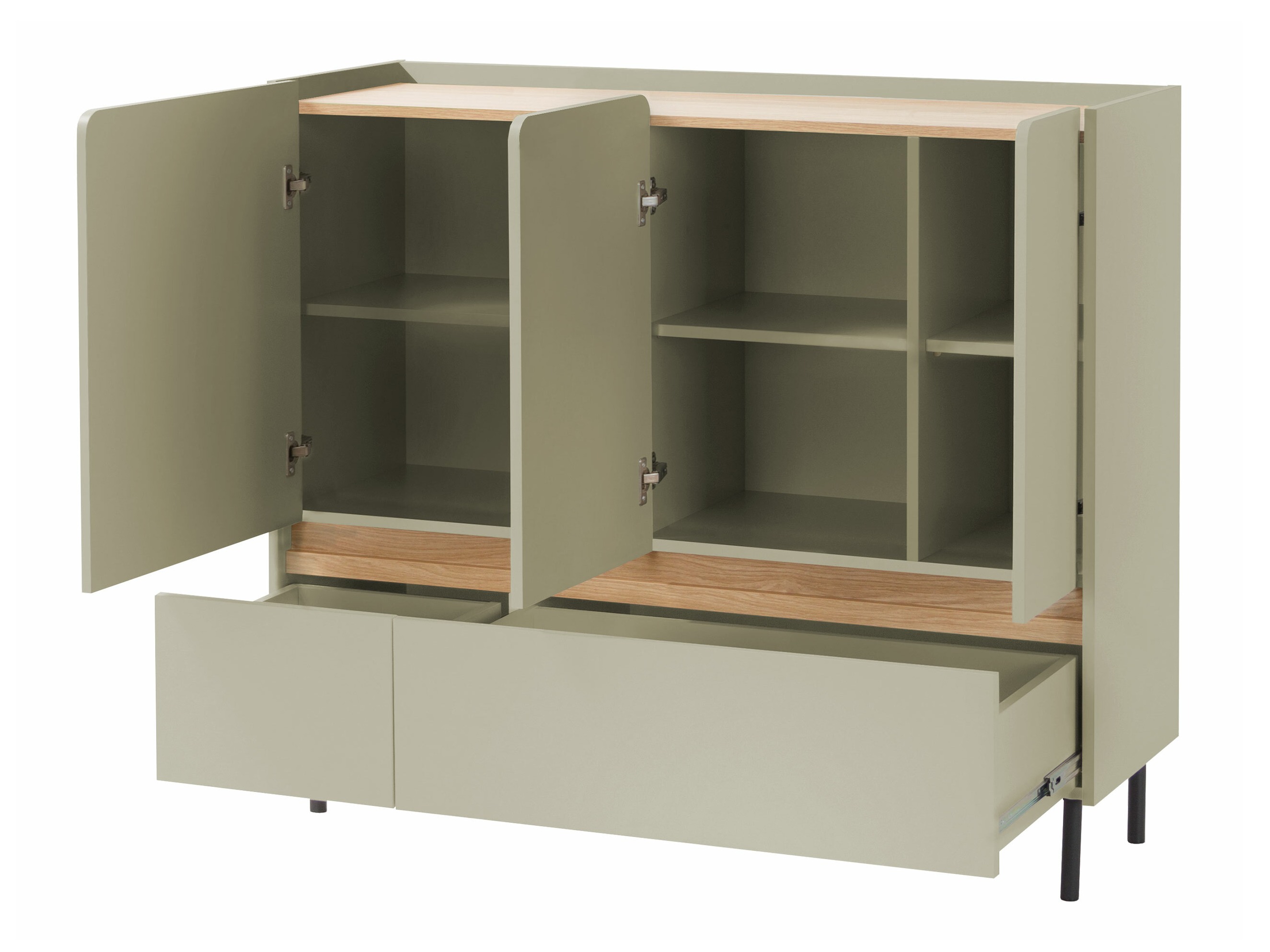 Lipasto Fiosono 106 (Pölyinen vihreä + Tammi)