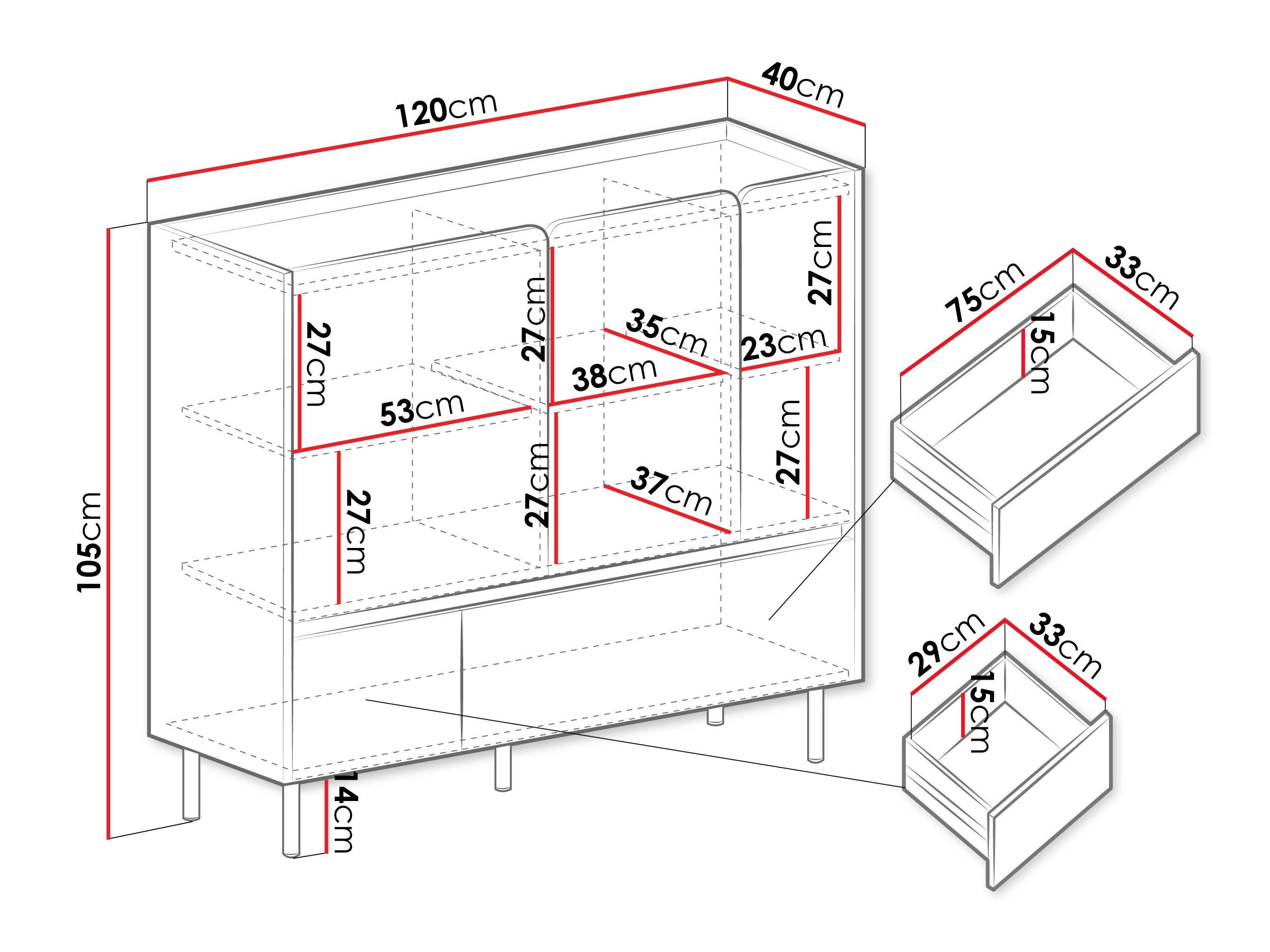 Lipasto Fiosono 107 (Pölyinen vihreä + Tammi)