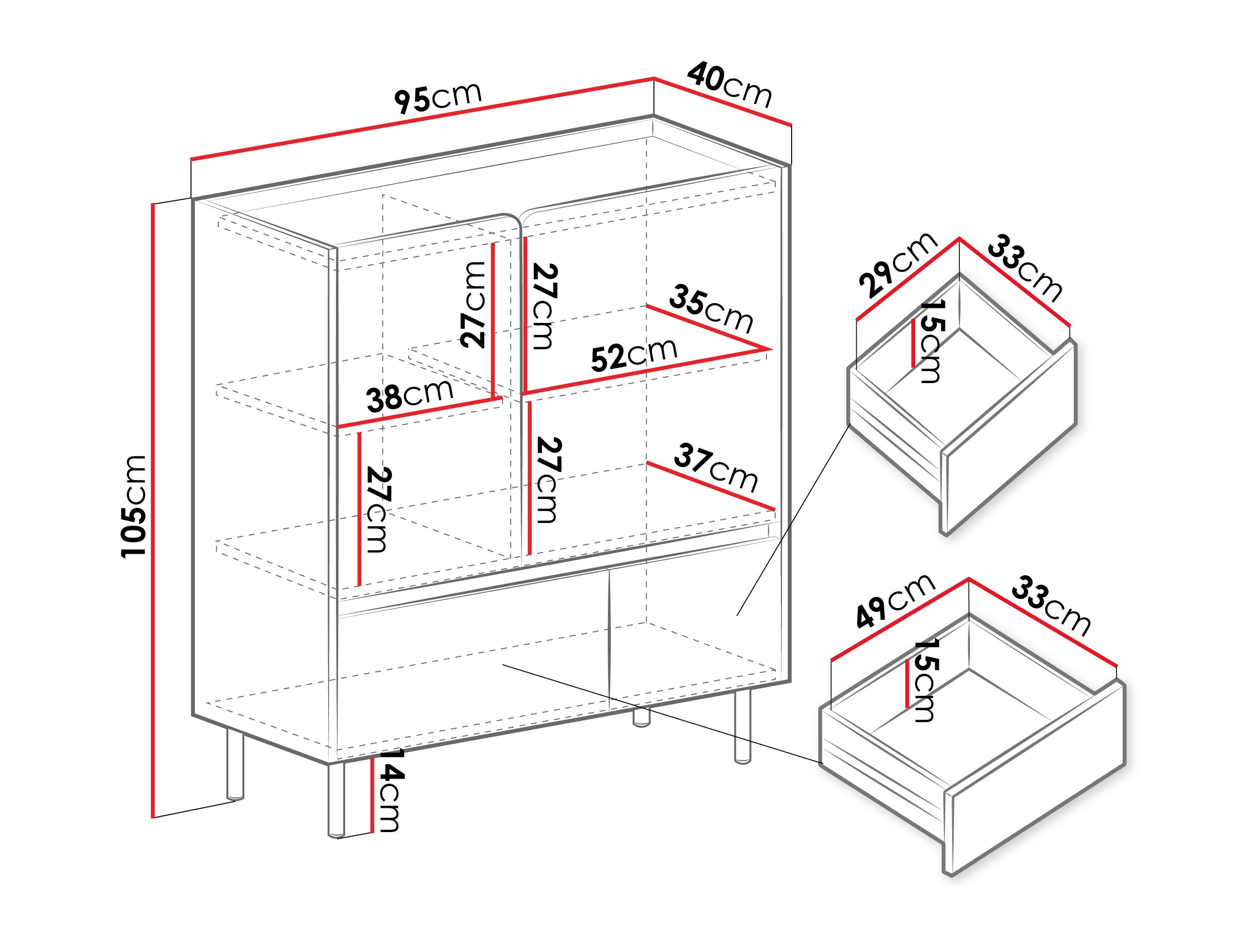 Lipasto Fiosono 108 (Pölyinen vihreä + Tammi)