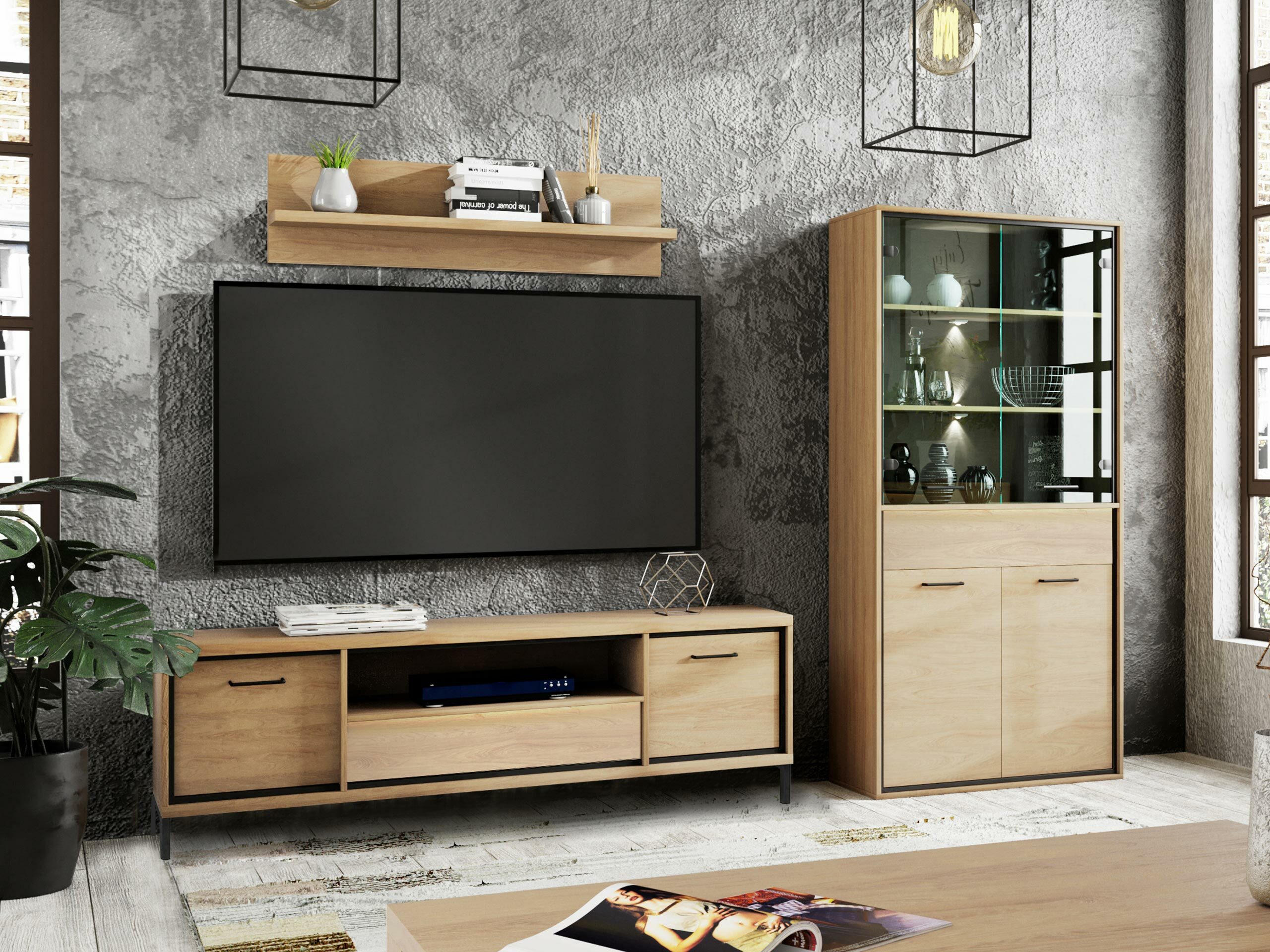 Olohuonesetti Etrmoni 119 (Vaalea puu)