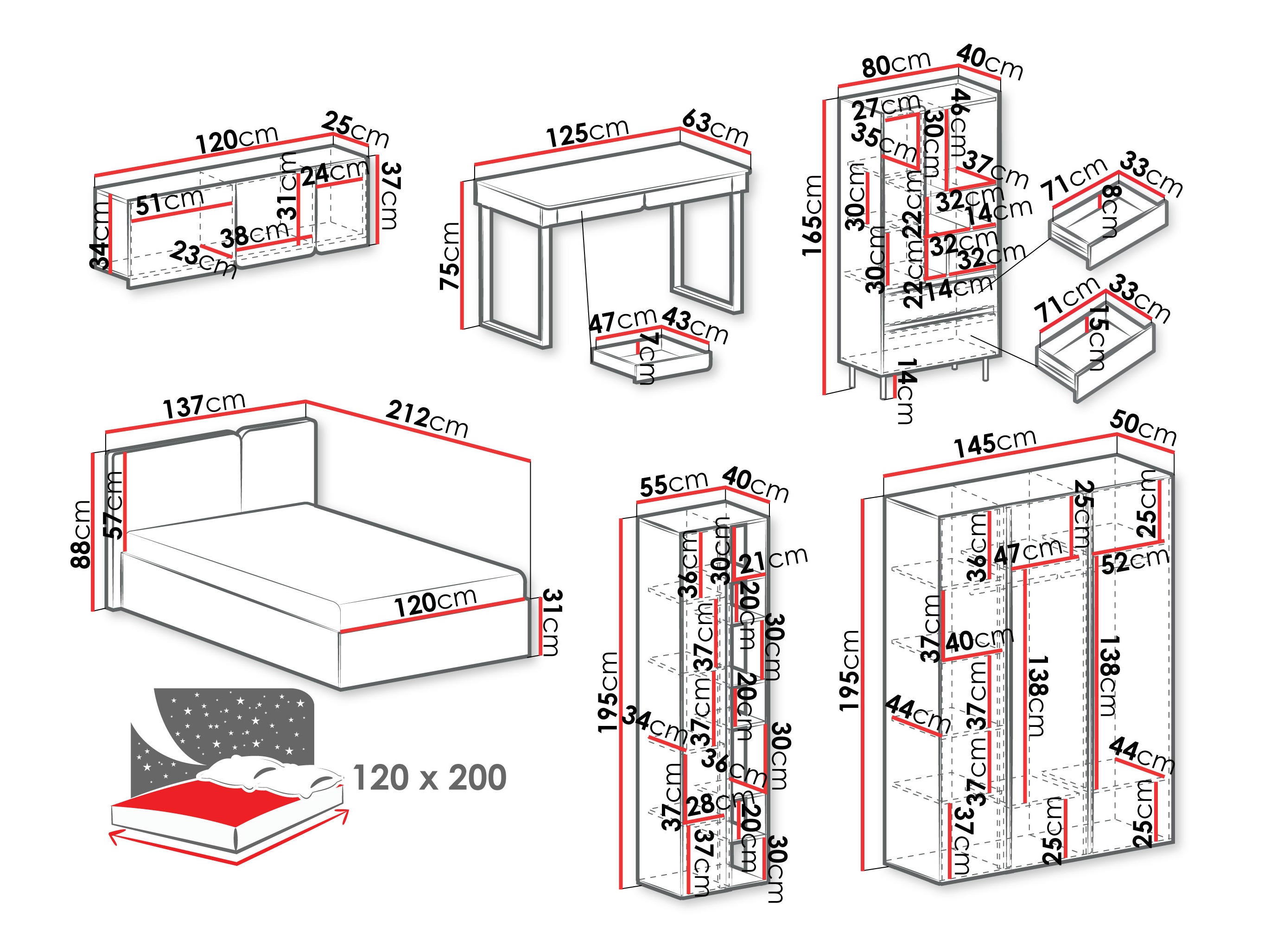 Huonekalusetti Fiosono 114 (Beige + Tammi)