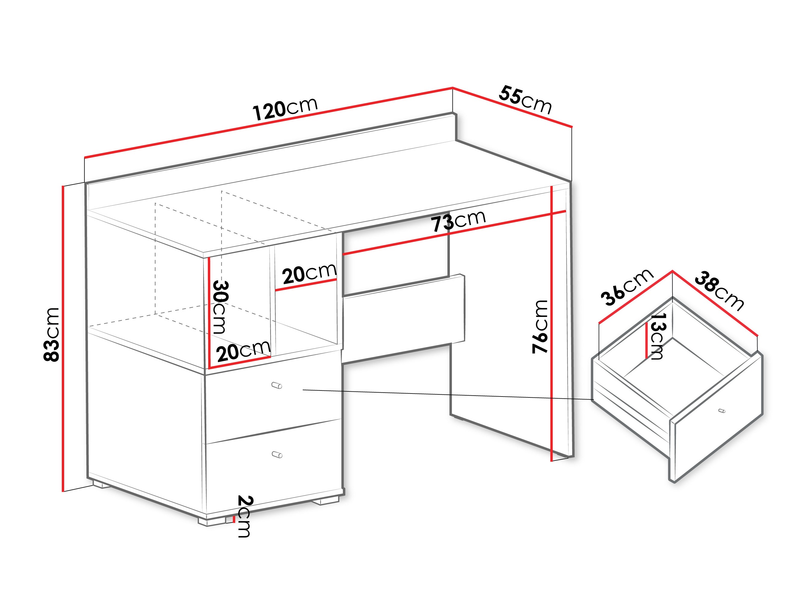 Työpöytä Ciravie 104