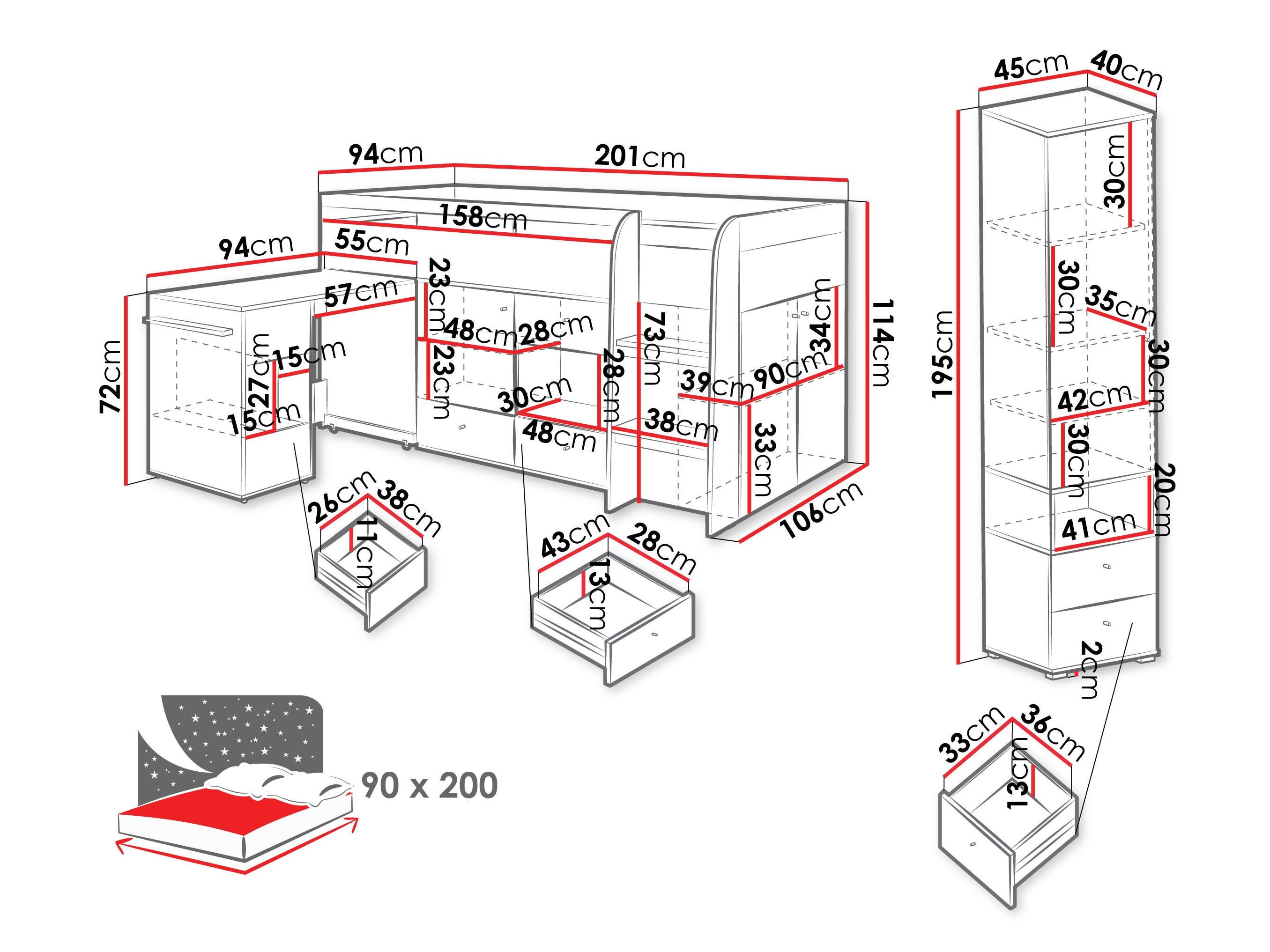 Lastenhuonesetti Ciravie 109