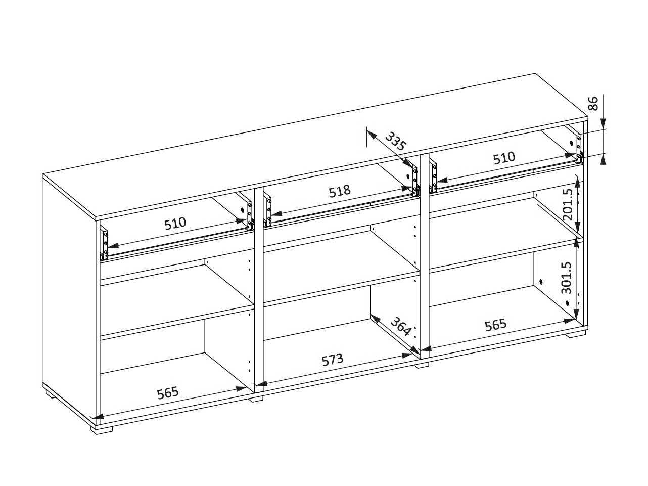 Lipasto Alfere 103 (Valkoinen)