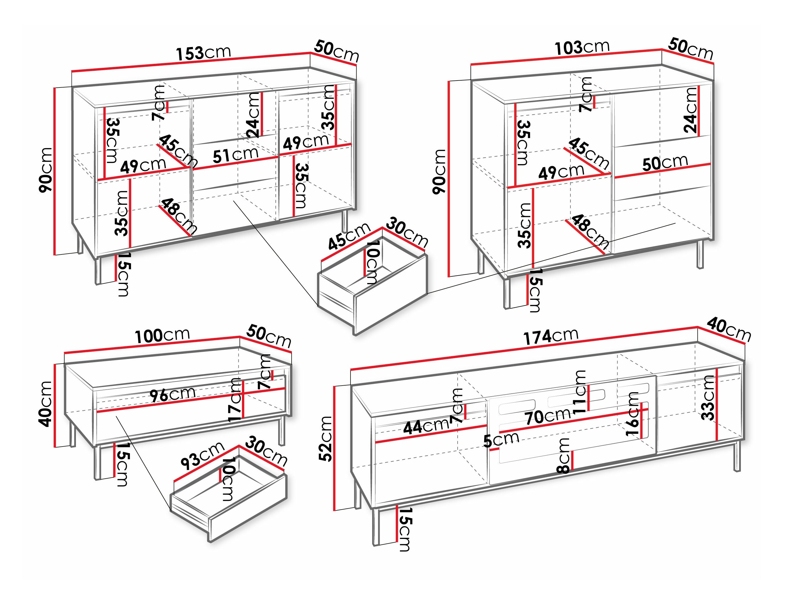 Olohuonesetti Comfivo Delruva 109 (Valkoinen)
