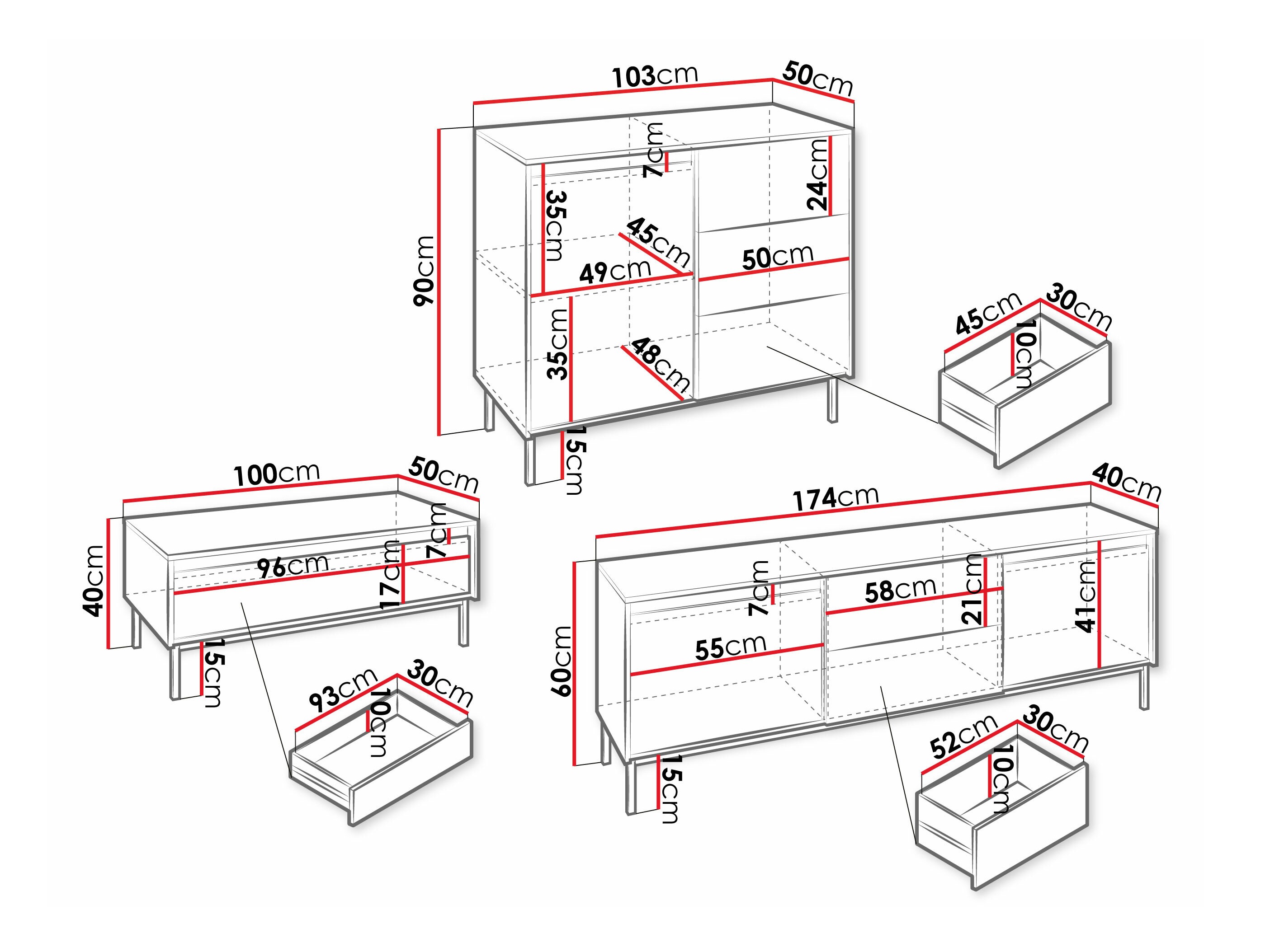 Olohuonesetti Comfivo Delruva II (Musta)