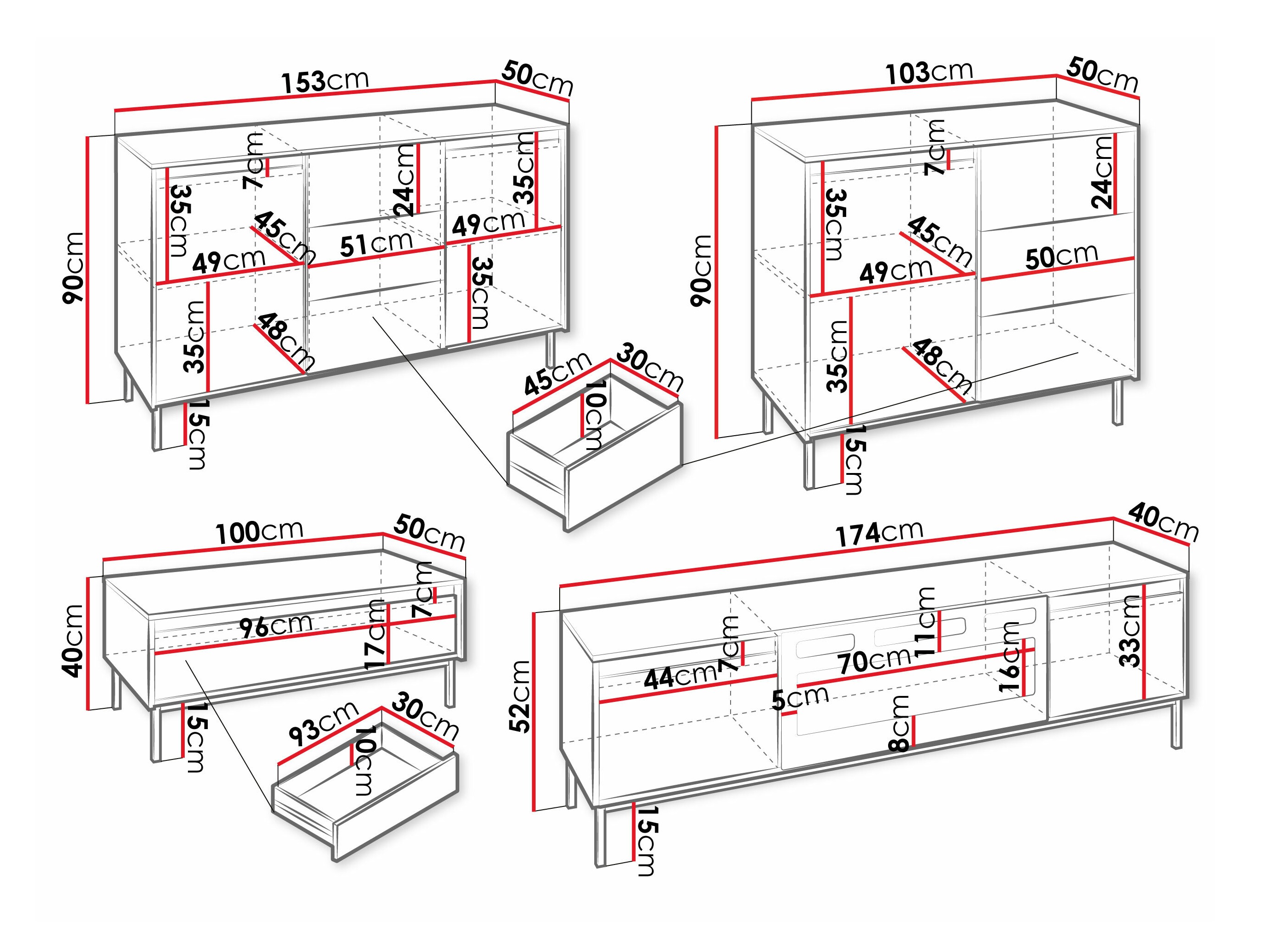 Olohuonesetti Comfivo Delruva III (Musta)