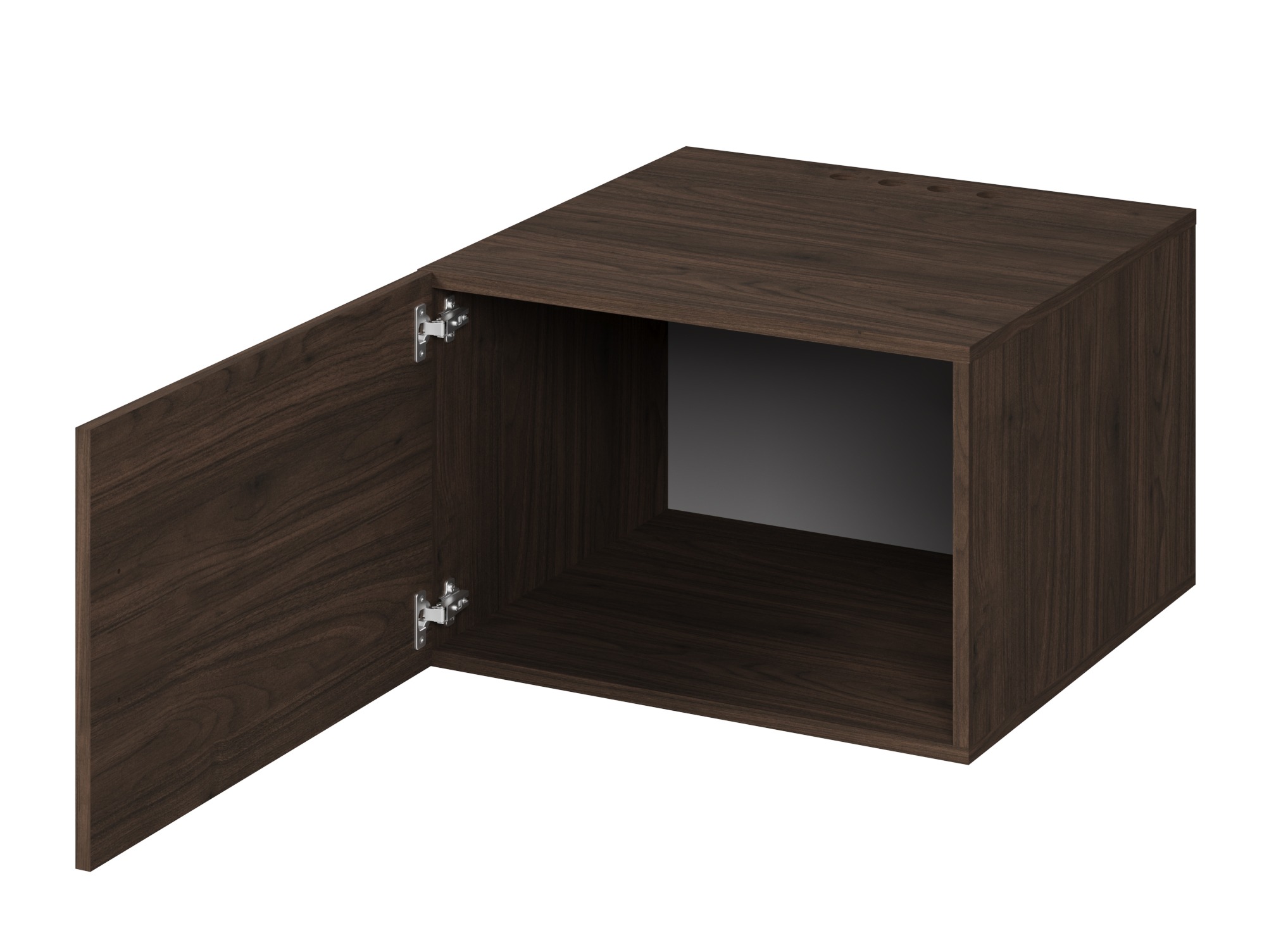 Seinäkiinnitteinen kylpyhuonekaappi Novdele 104 (Pähkinä)