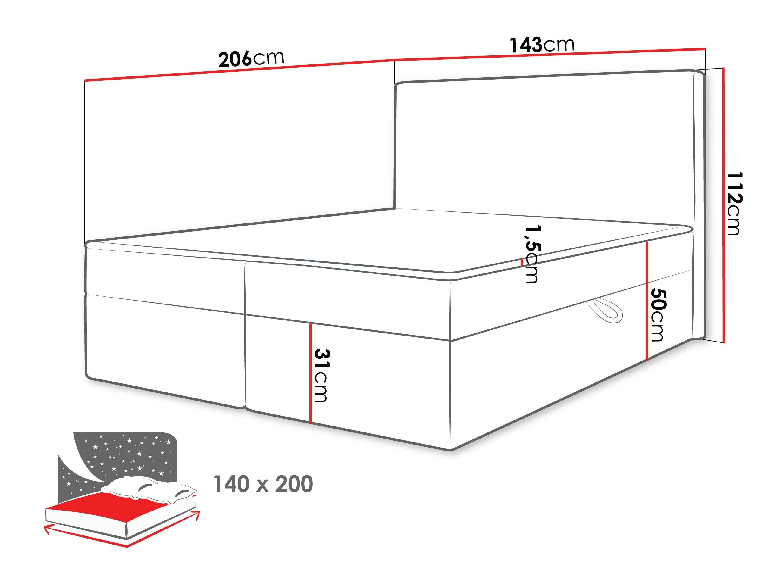 Jenkkisänky Comfivo 502 (Ambience 02)