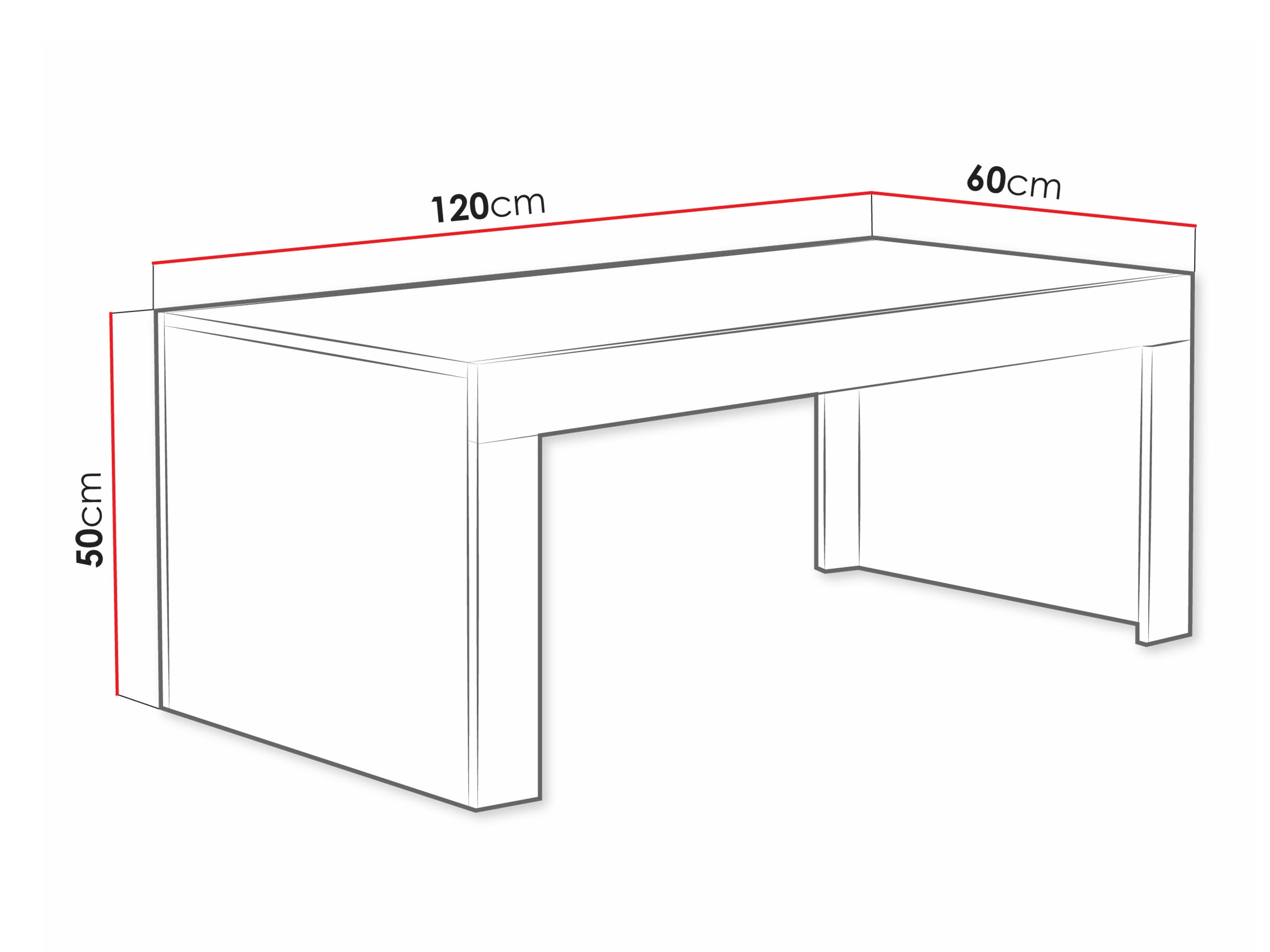 Sohvapöytä Charlotte 107 (Valkoinen + Kiiltävä valkoinen)