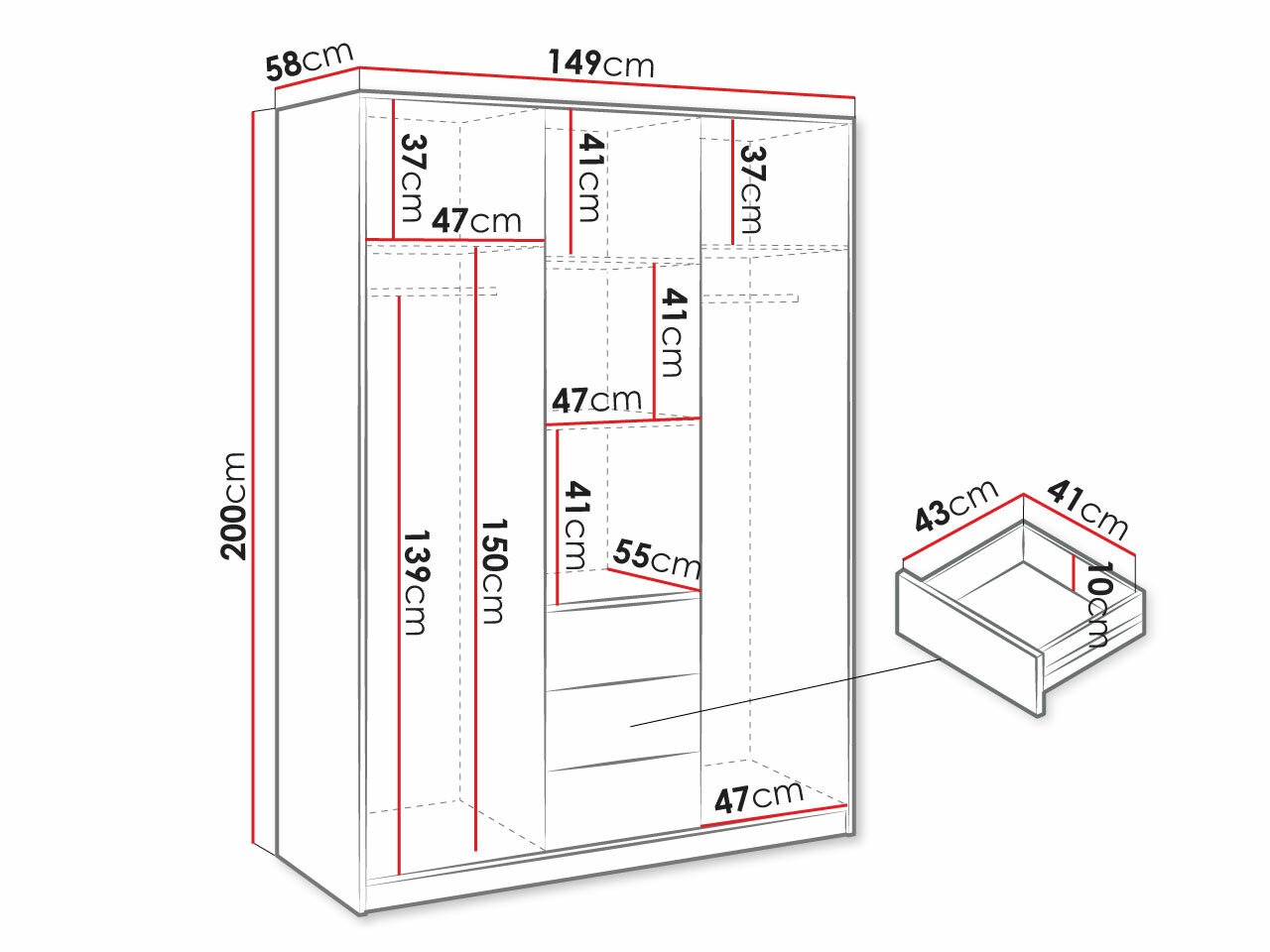 Vaatekaappi Lombala 103
