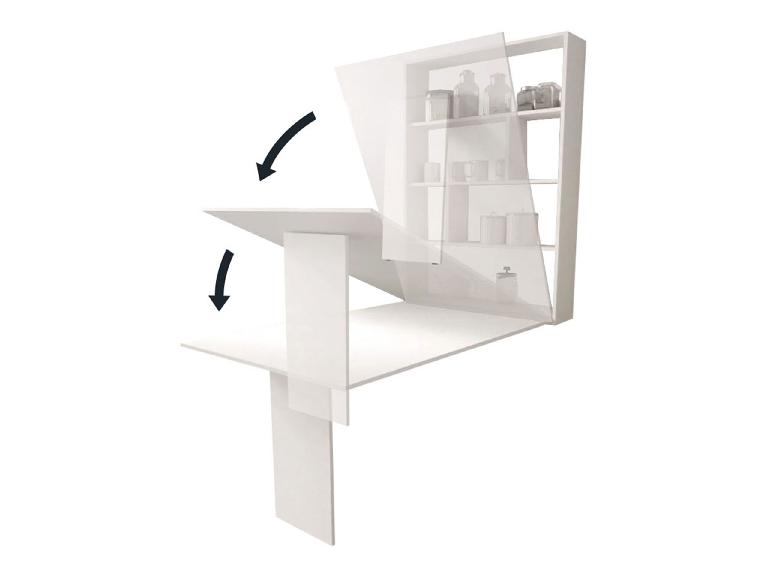 Taitettava pöytä Pinis III (Musta + Wotan tammi)