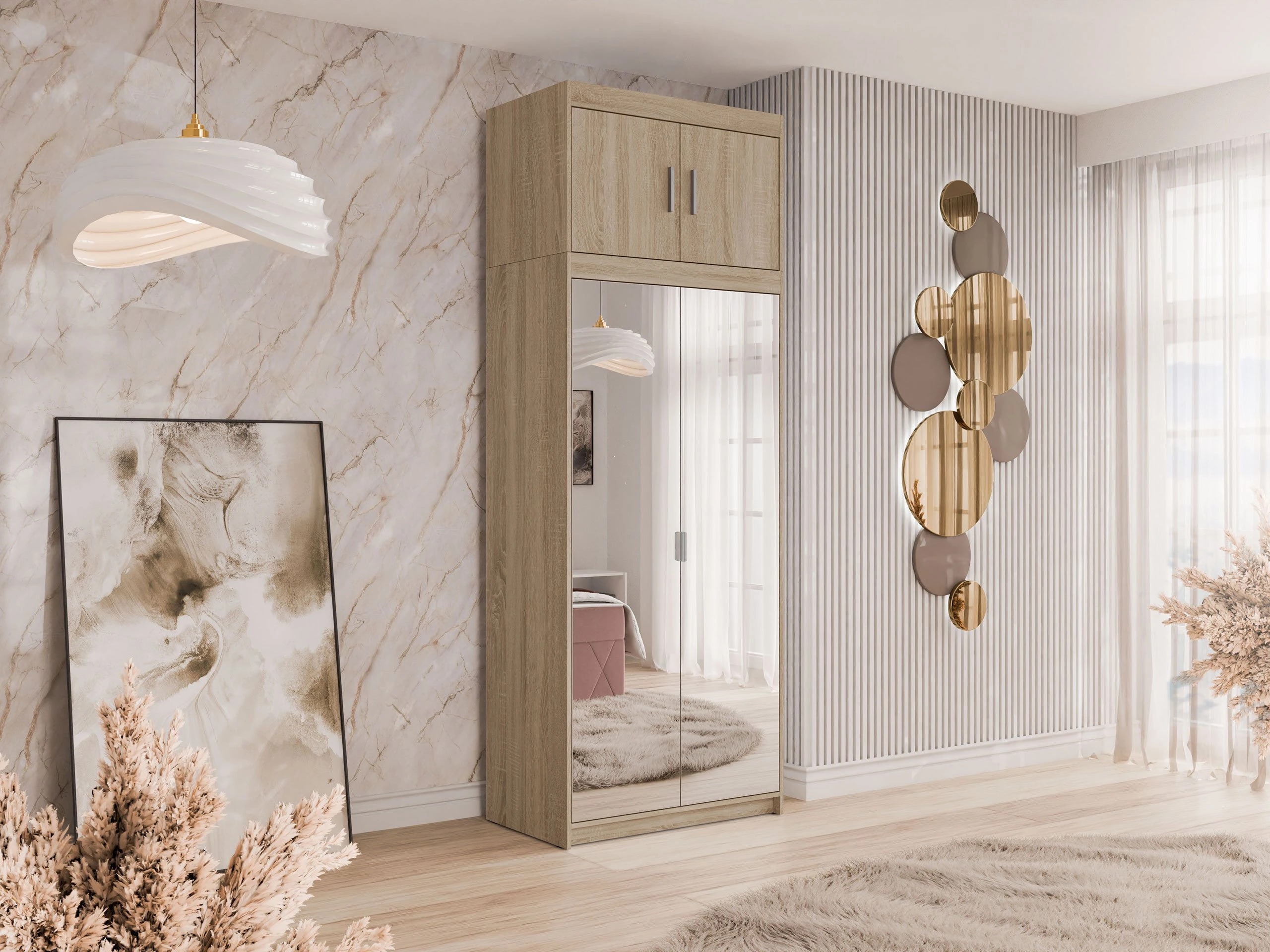 Vaatekaappi Novduni 119 (Sonoma-tammi)