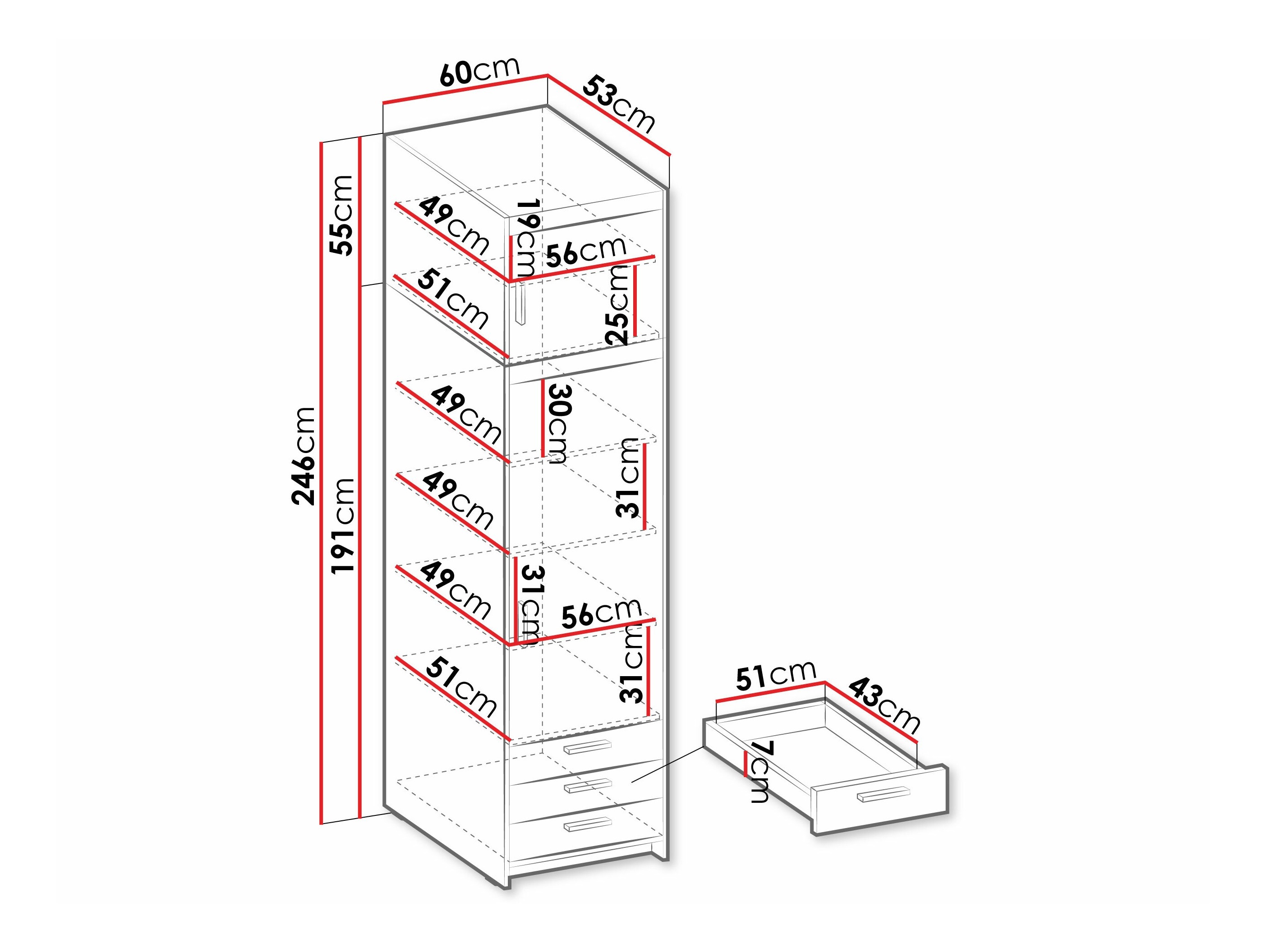 Hylly Novduni 111 (Sonoma-tammi)