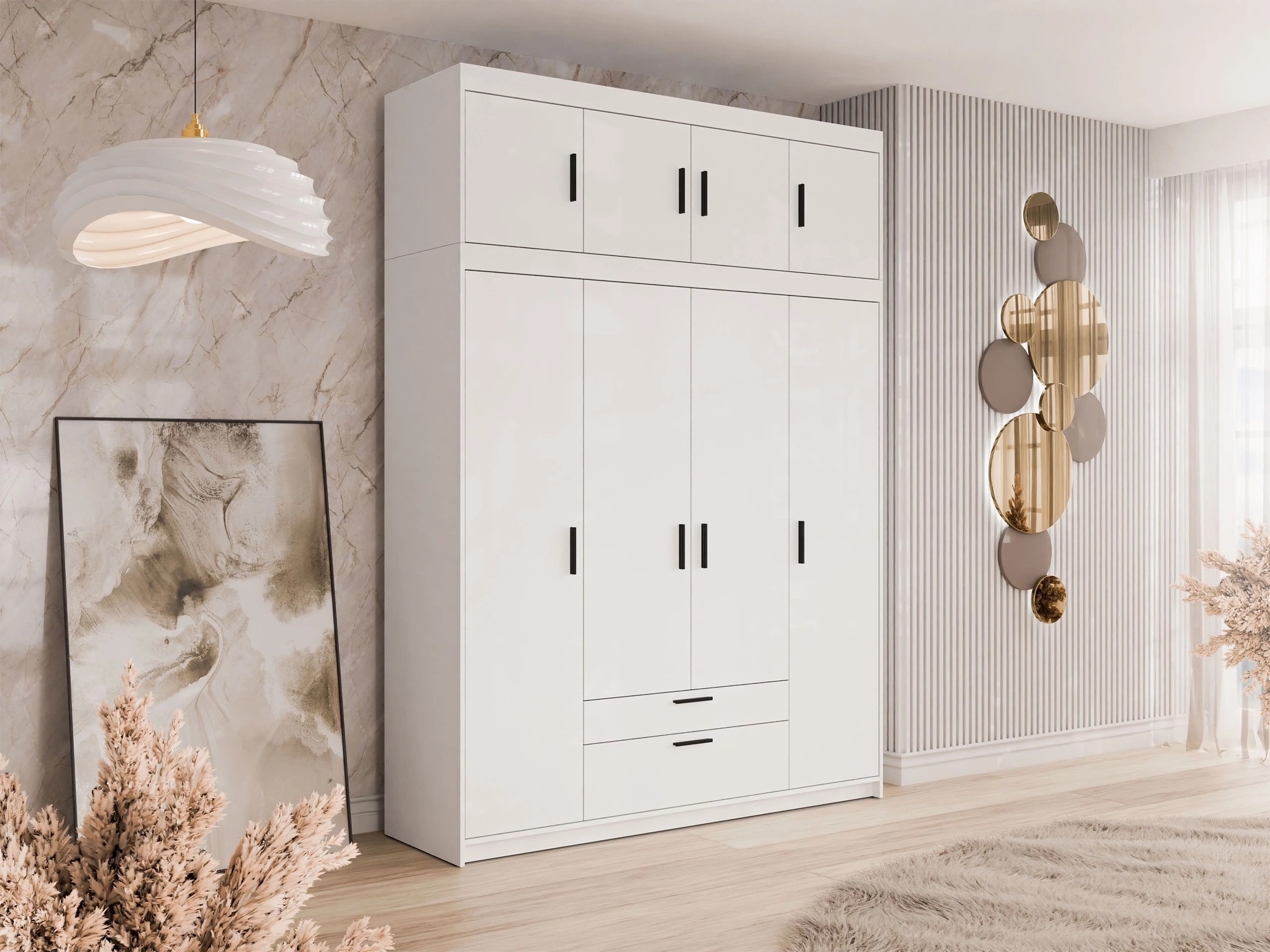 Vaatekaappi Novduni 106 (Valkoinen)