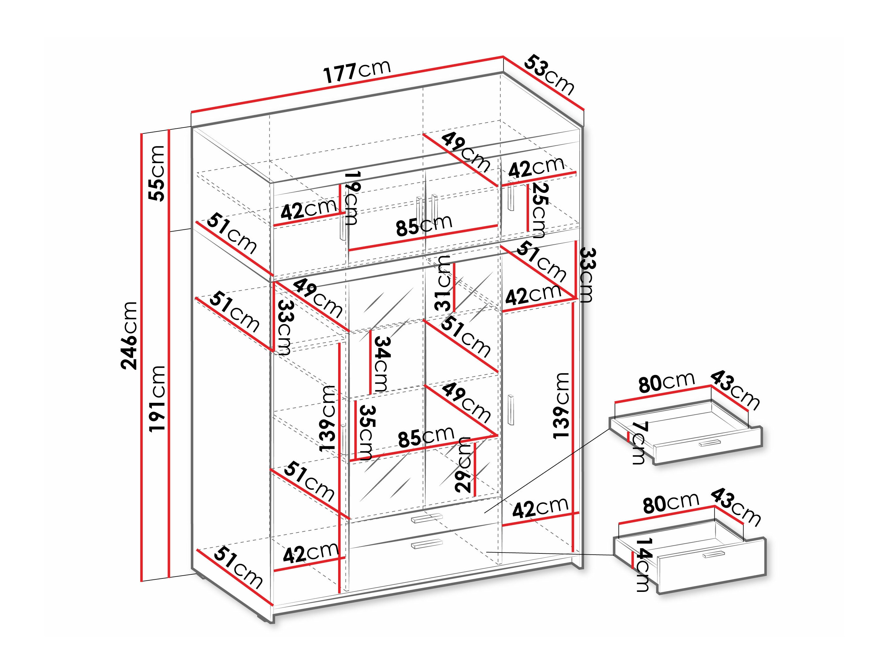 Vaatekaappi Novduni 109 (Sonoma-tammi)