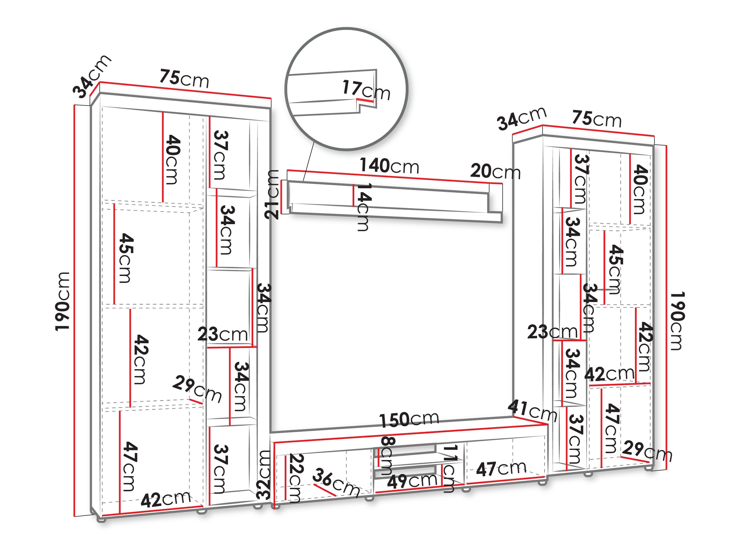 Olohuonesetti Soca II (Valkoinen)
