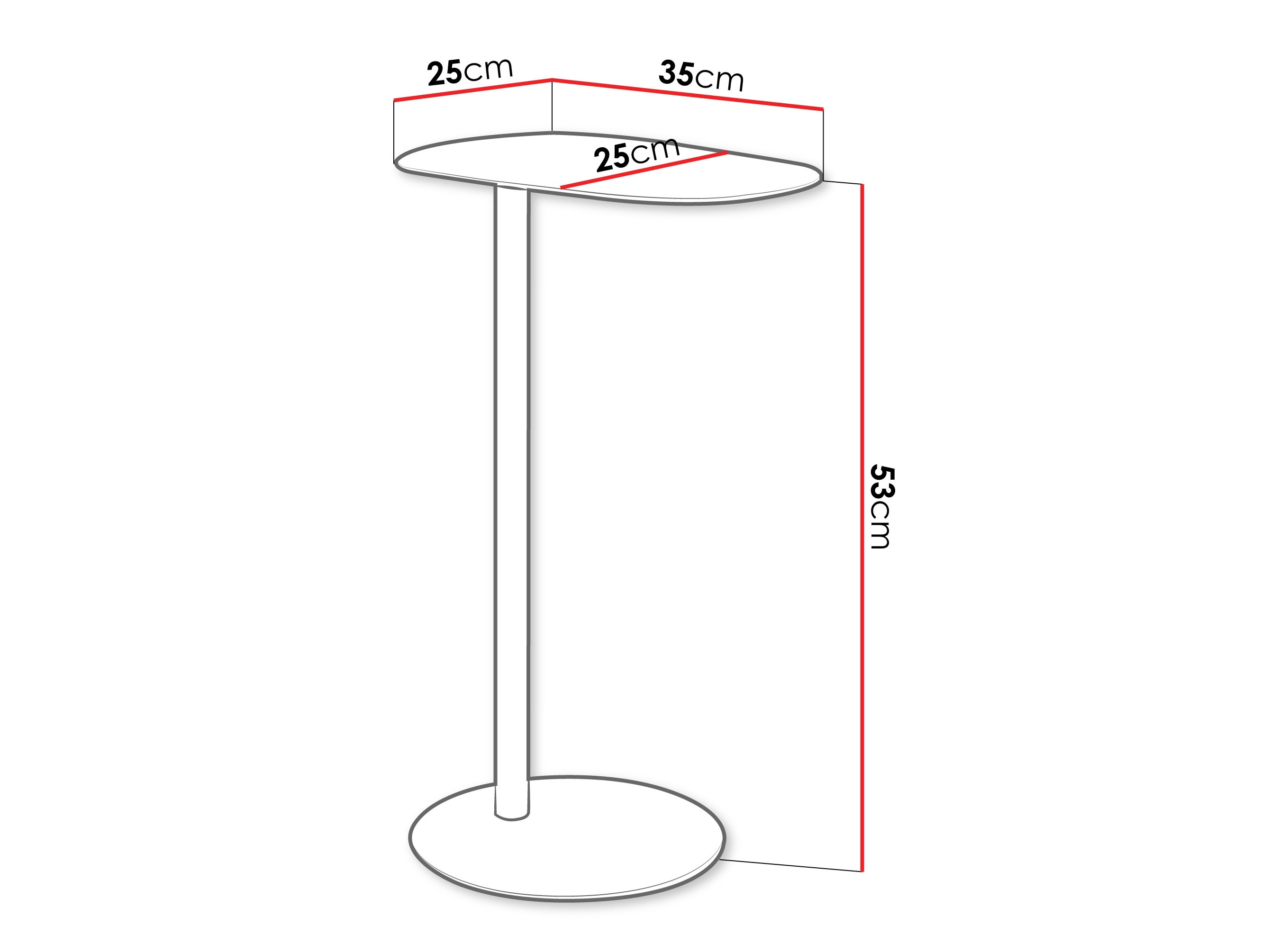 Sivupöytä Via (Valkoinen)
