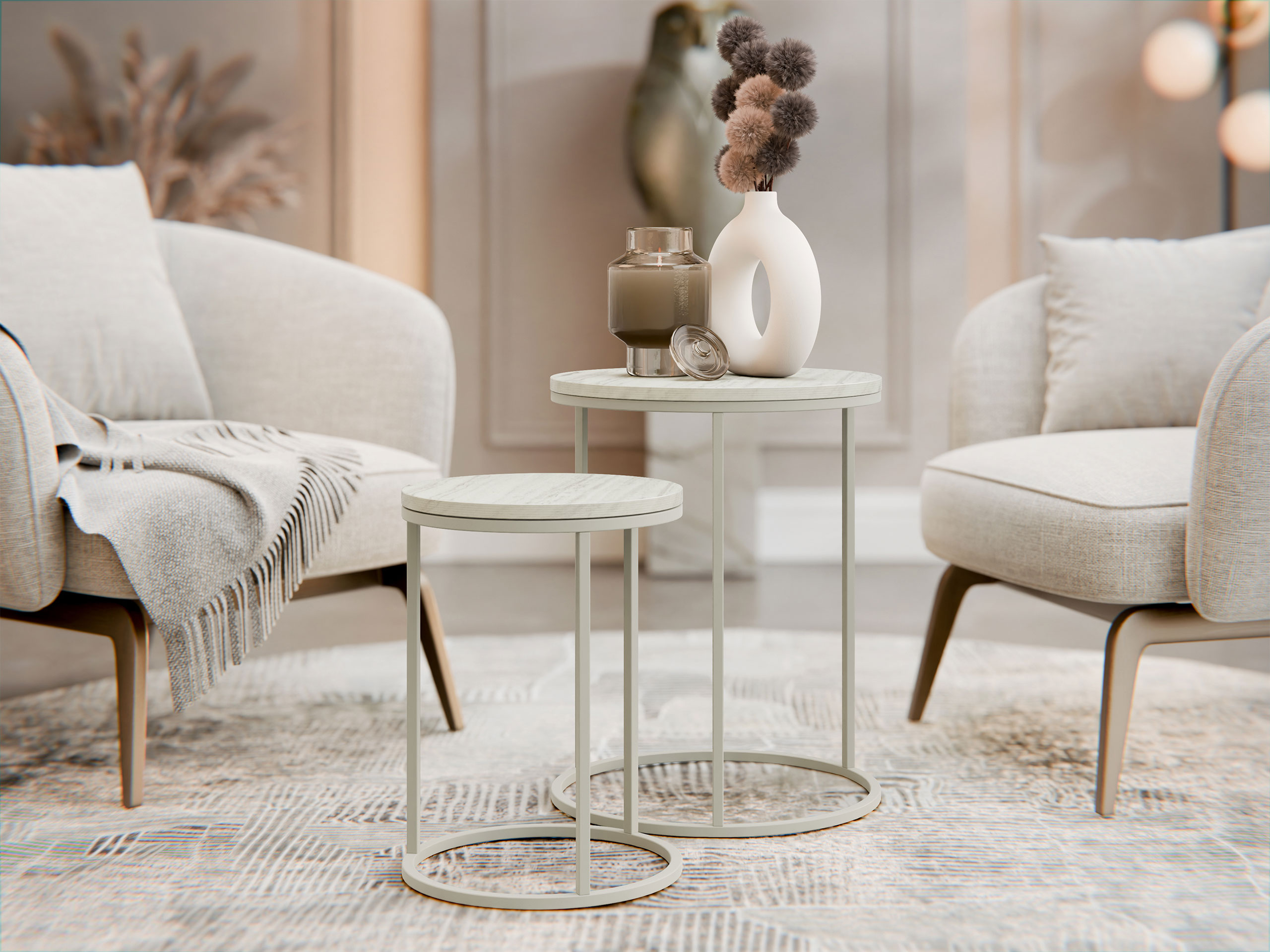 Sivupöytäsetti Iter (Beige)