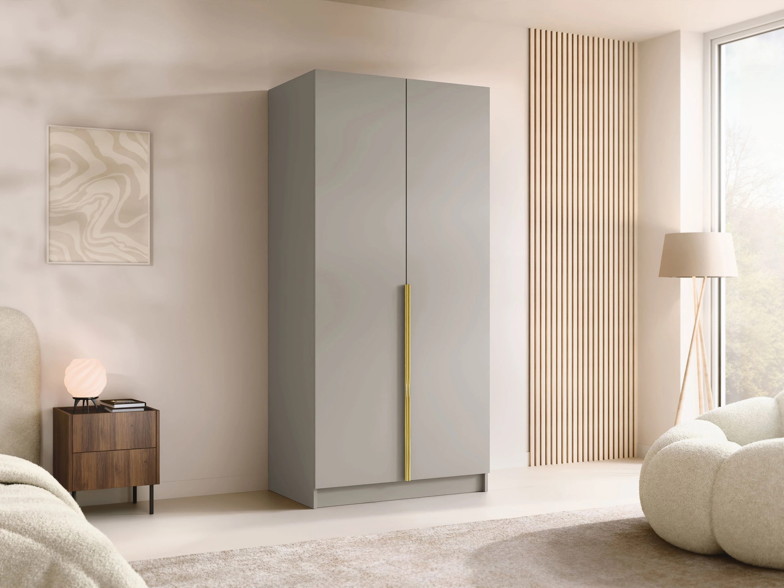 Vaatekaappi Closico Staton I (Kashmir + Kultainen)