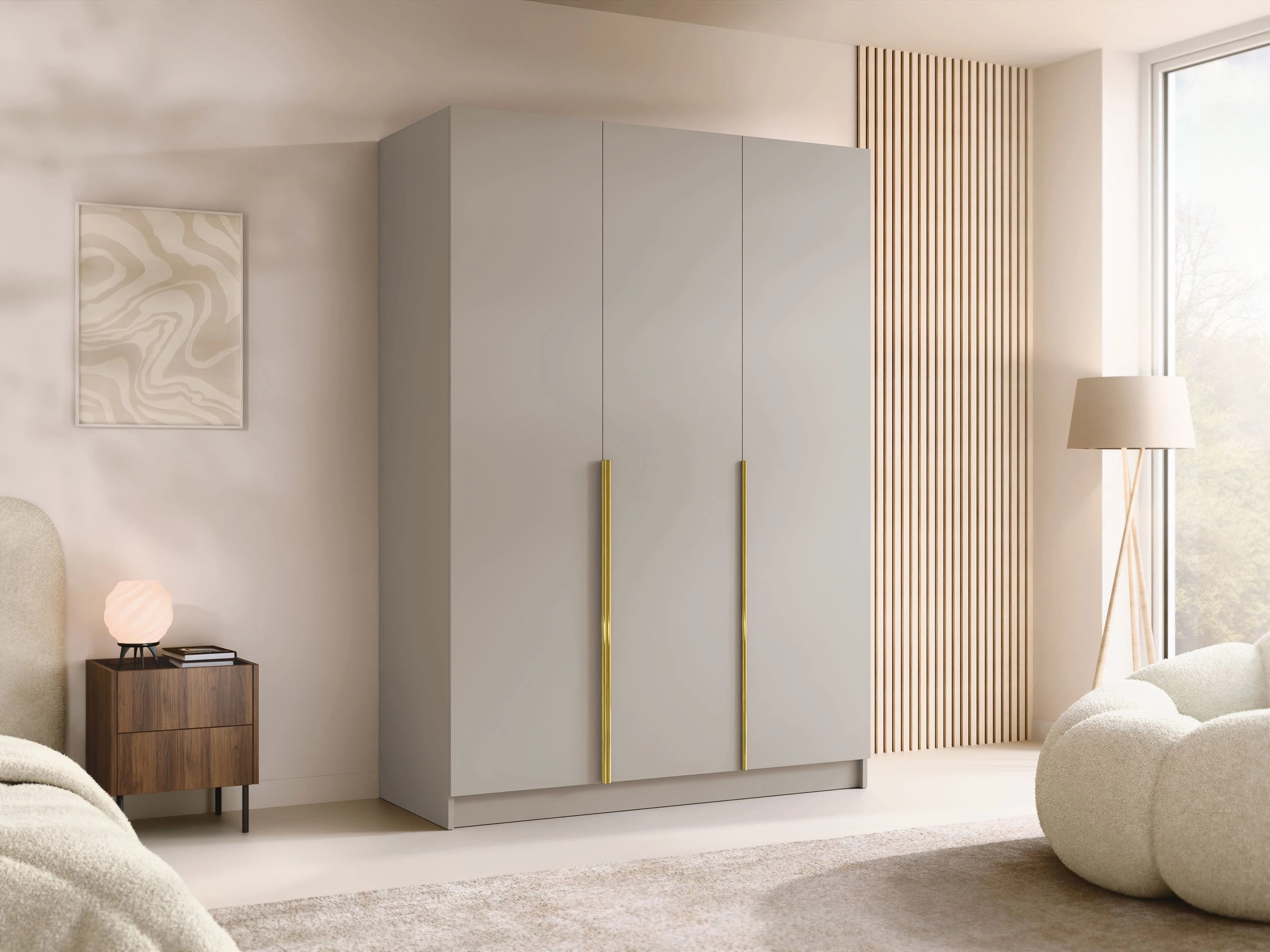 Vaatekaappi Closico Decoron I (Kashmir + Kultainen)