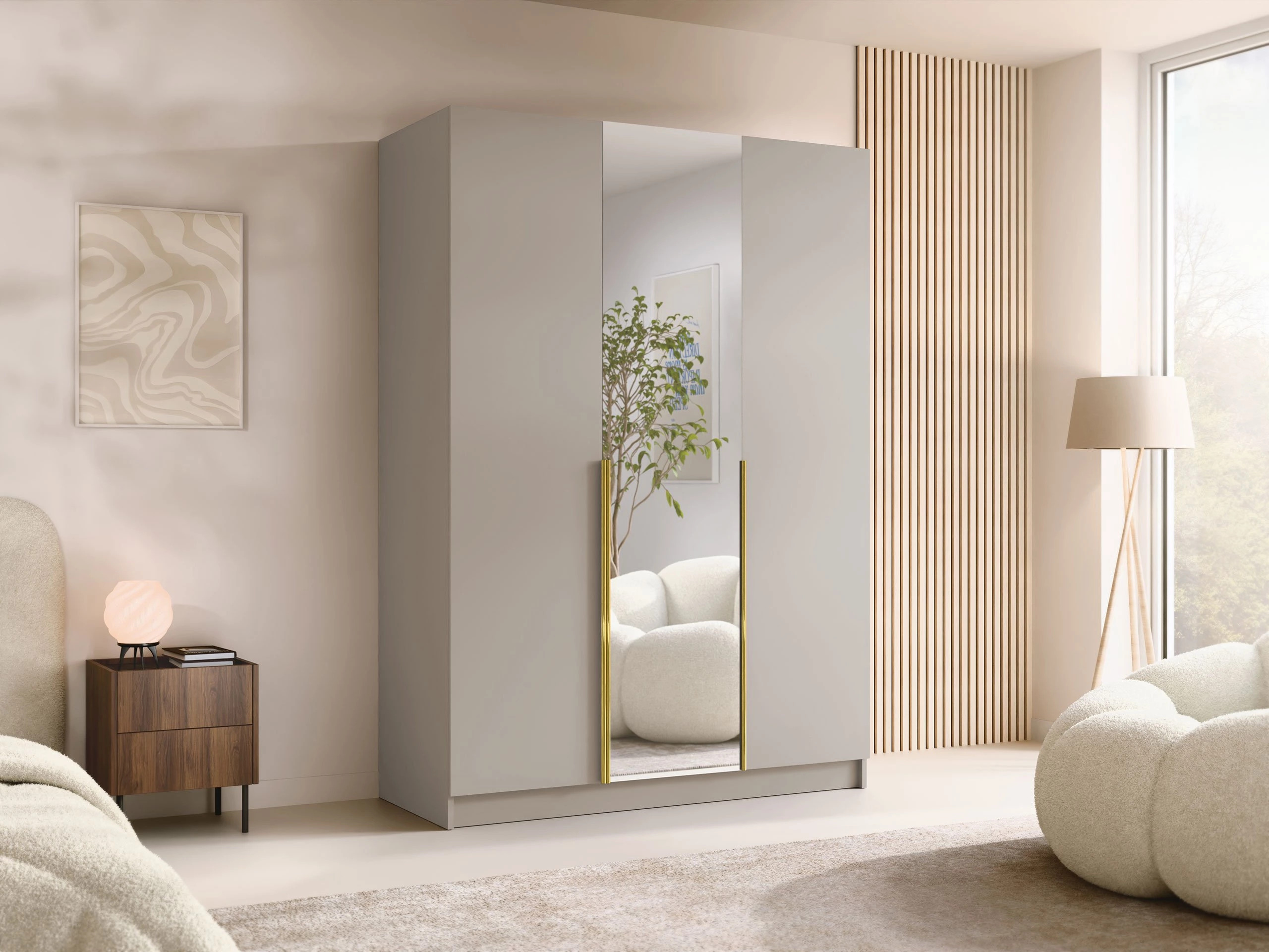 Vaatekaappi Closico Decoron II (Kashmir + Kultainen)