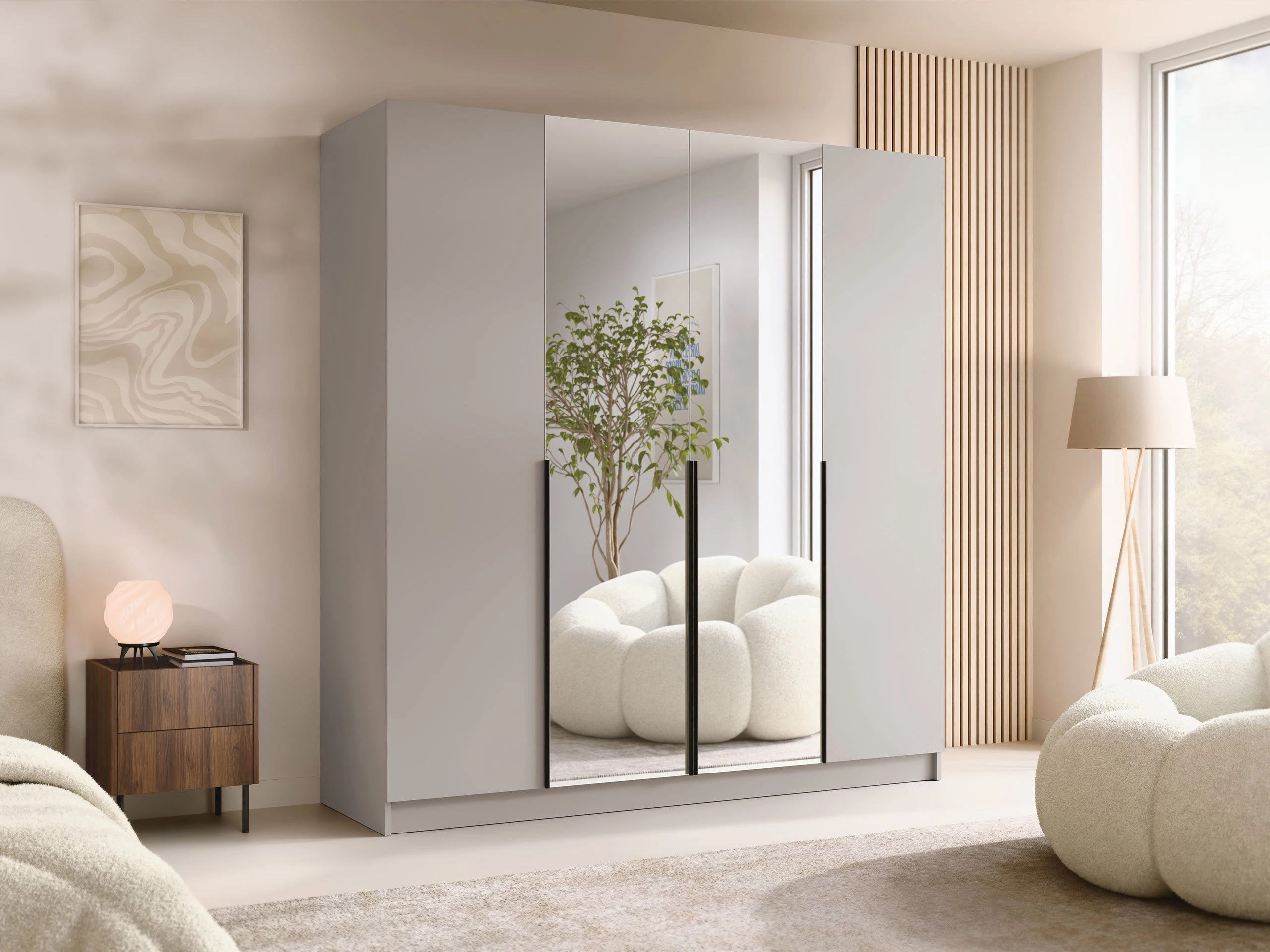 Vaatekaappi Closico Navor II (Kashmir + Musta)