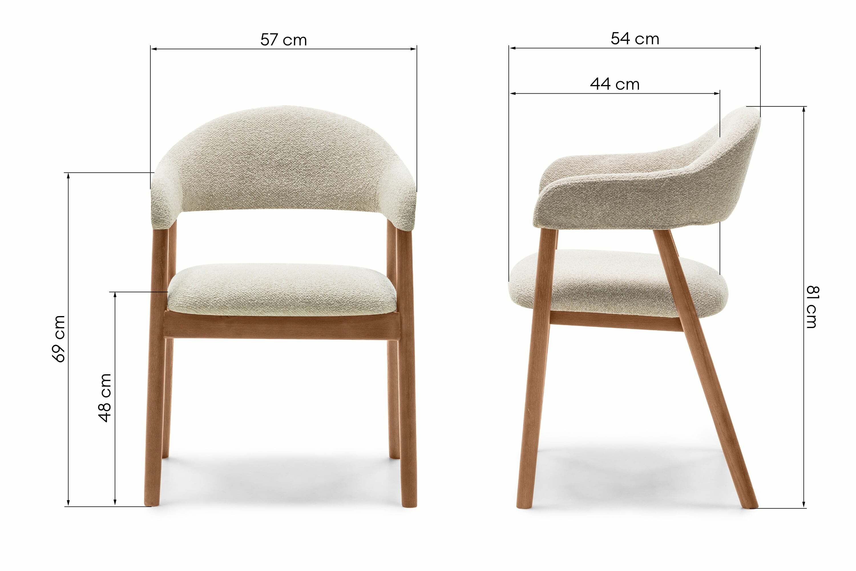 Tuoli Burleson 330 (Beige + Pähkinä)