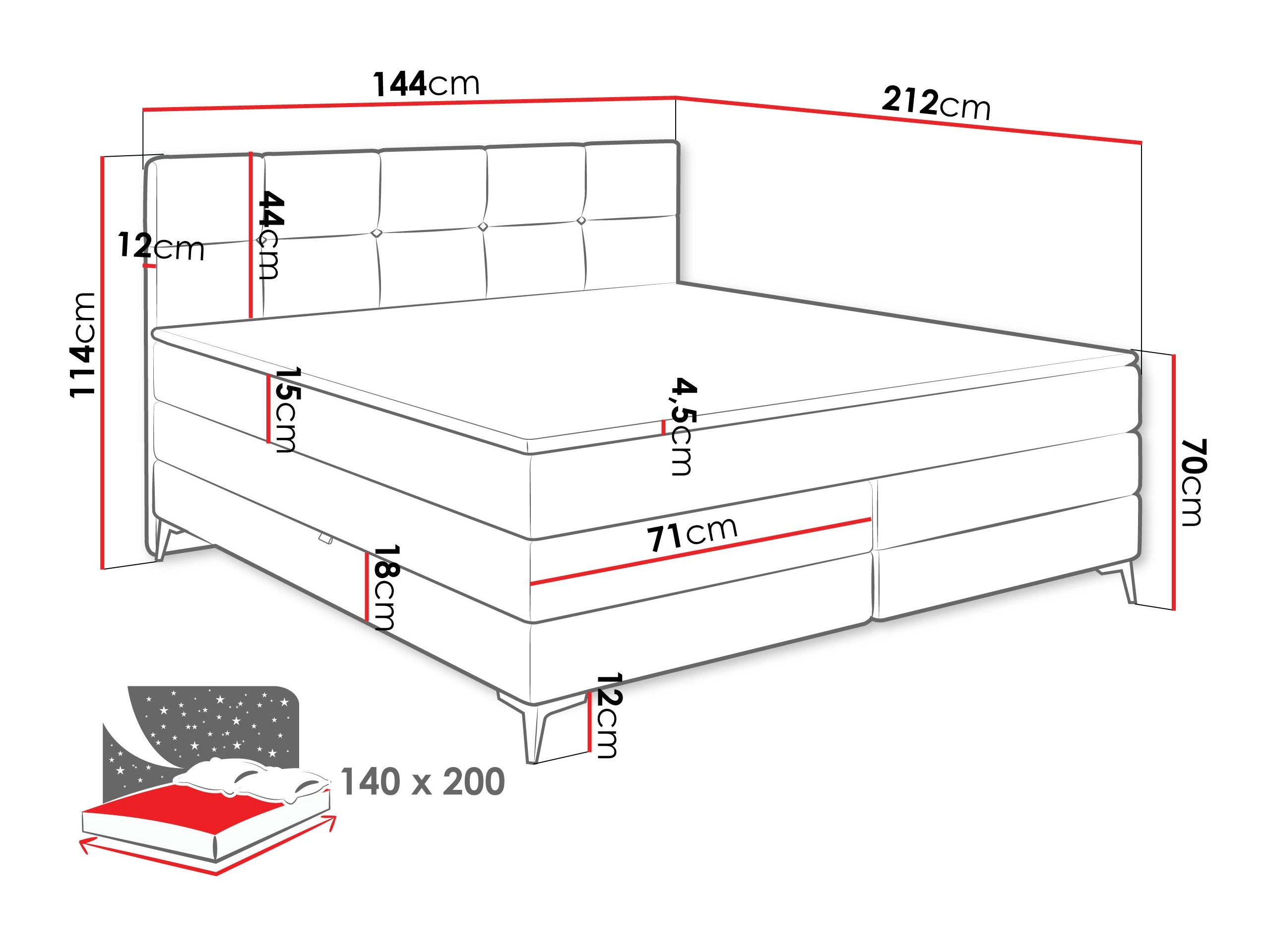 Jenkkisänky Reston 100