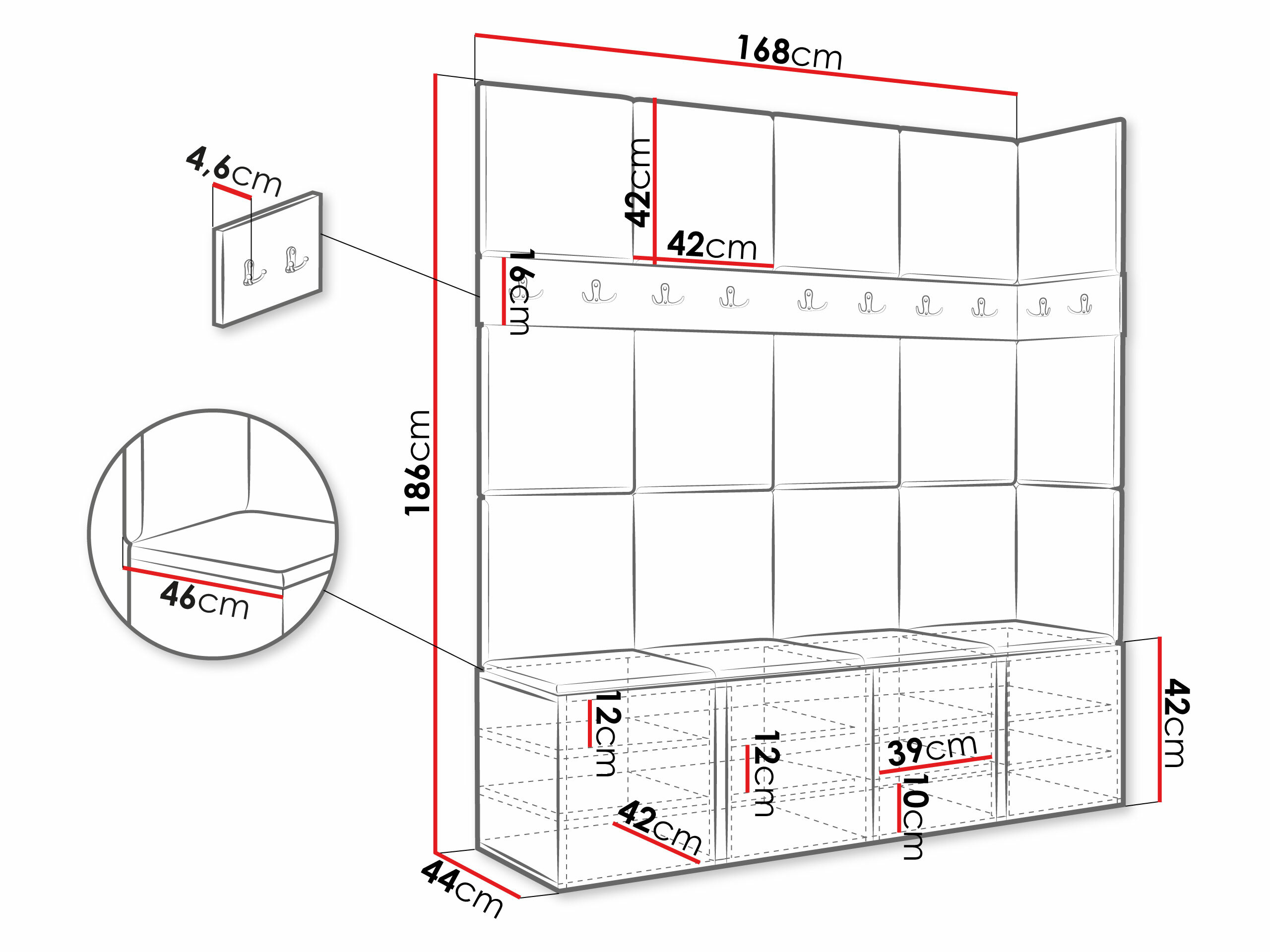 Eteissetti Pinis II (Valkoinen)