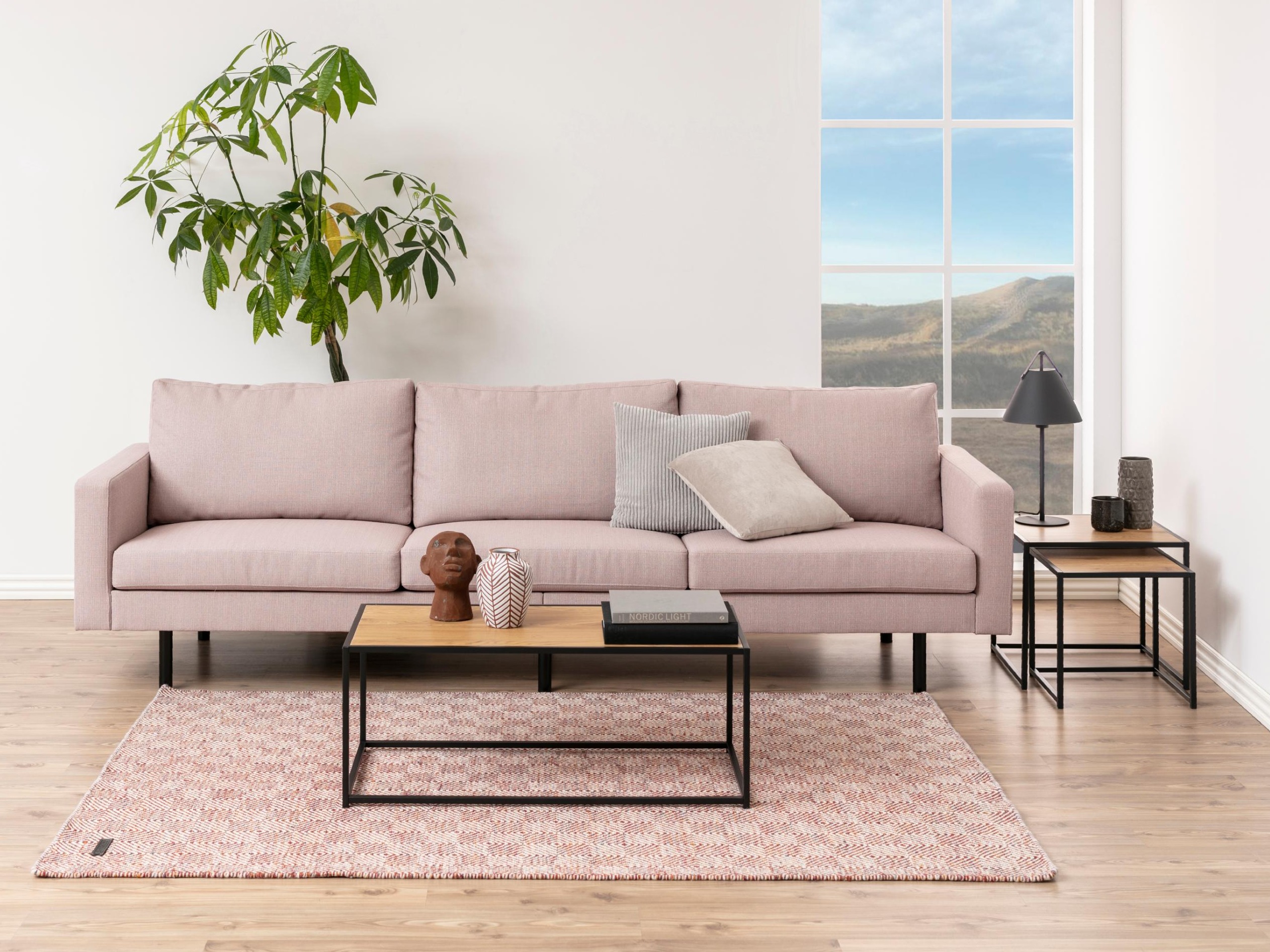 Sohvapöytä Norsica Sevferi 147 (Villi tammi + Musta)